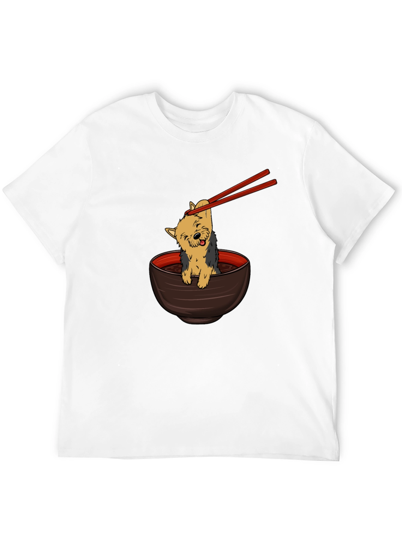Black Dog in Ramen Bowl T-Shirt view 12