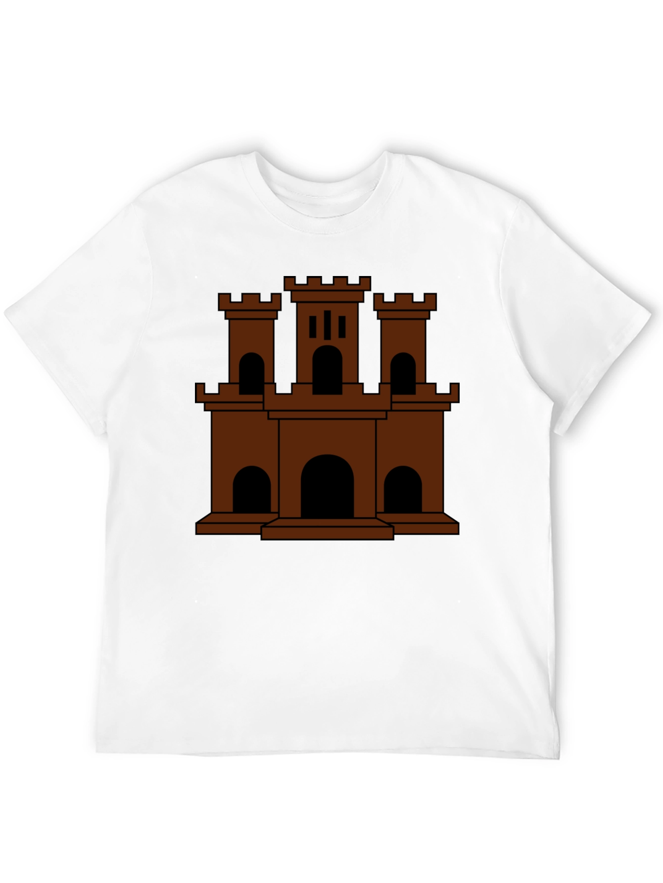 Black Castle Graphic Tee - Classic Brown Design view 12