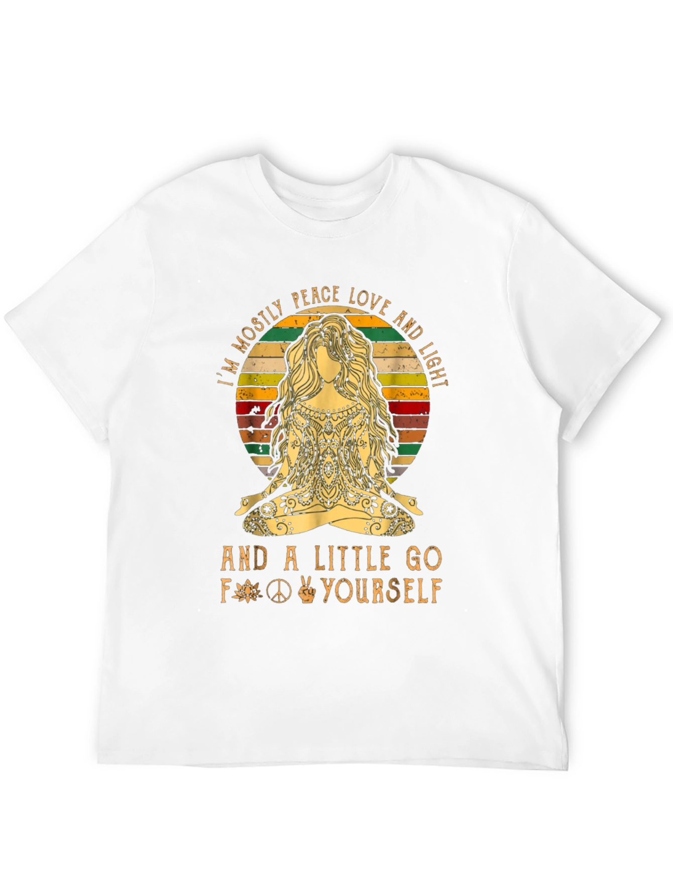 Black Peace Love & Light Graphic T-Shirt view 12