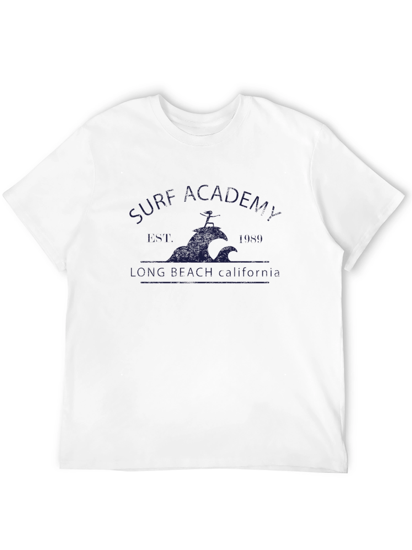 Black Surf Academy Tee - Long Beach California view 12