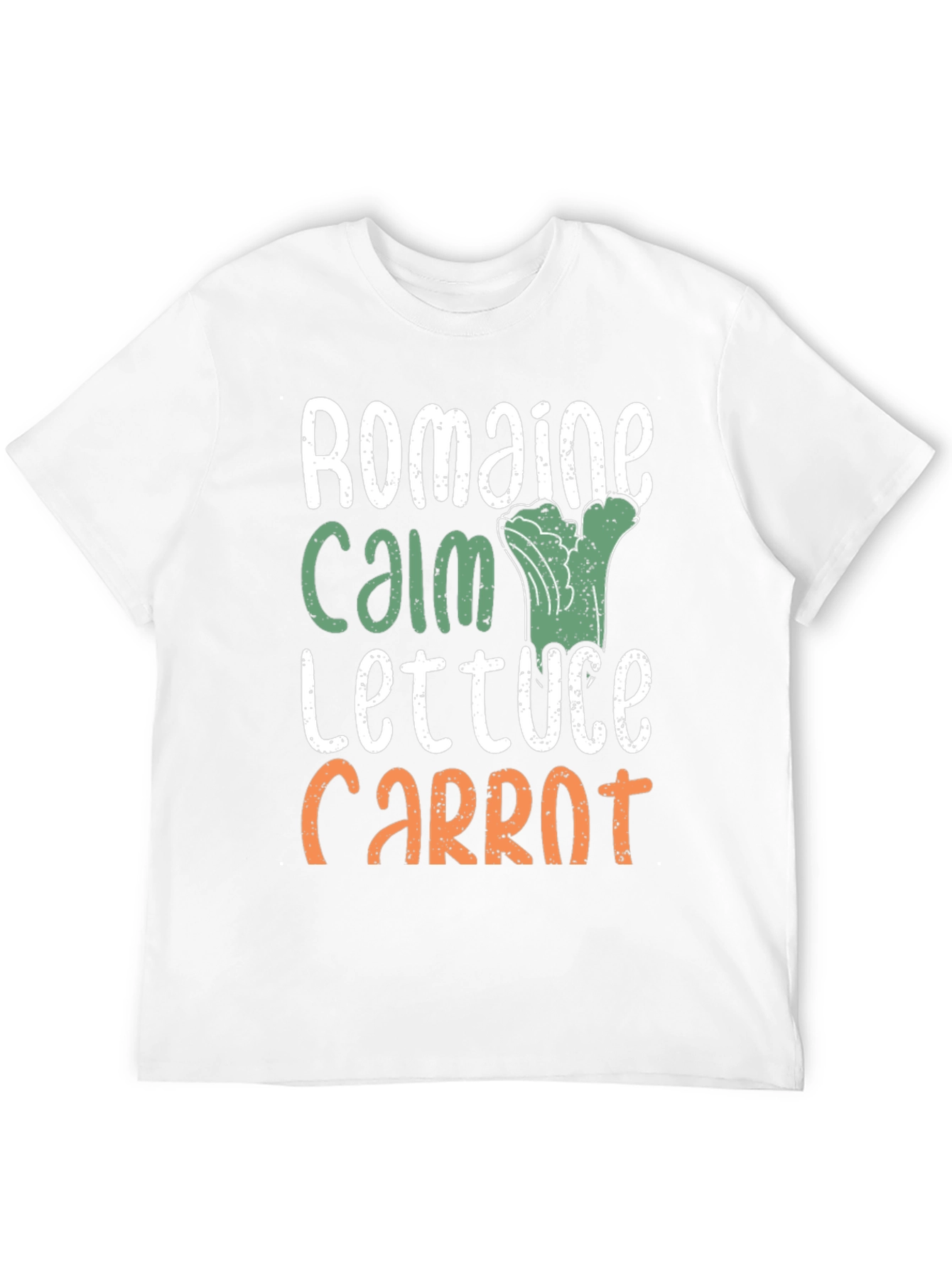 Black Romaine Calm Funny Vegetable T-Shirt view 12