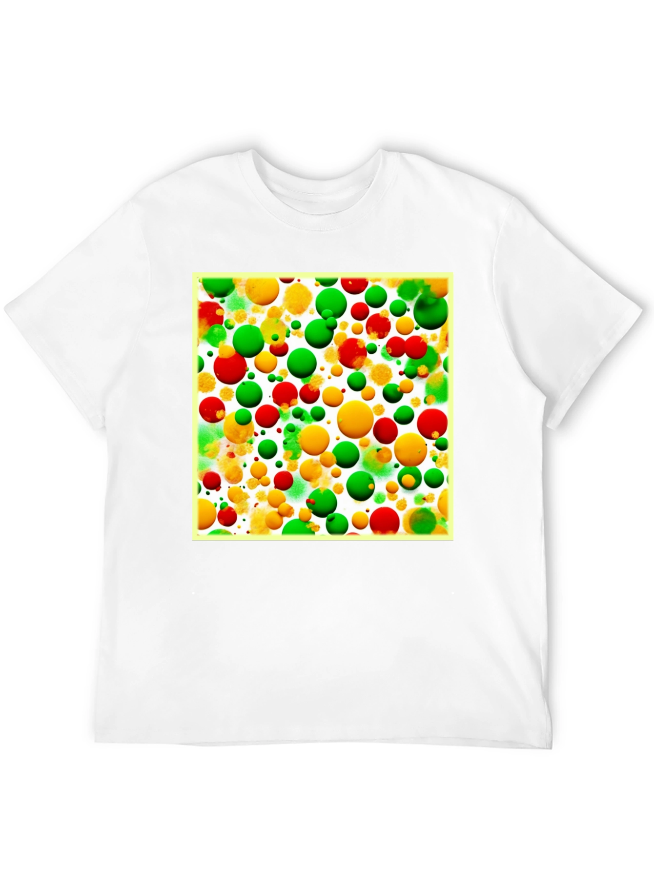 Black Colorful Bubble Pattern T-Shirt view 12