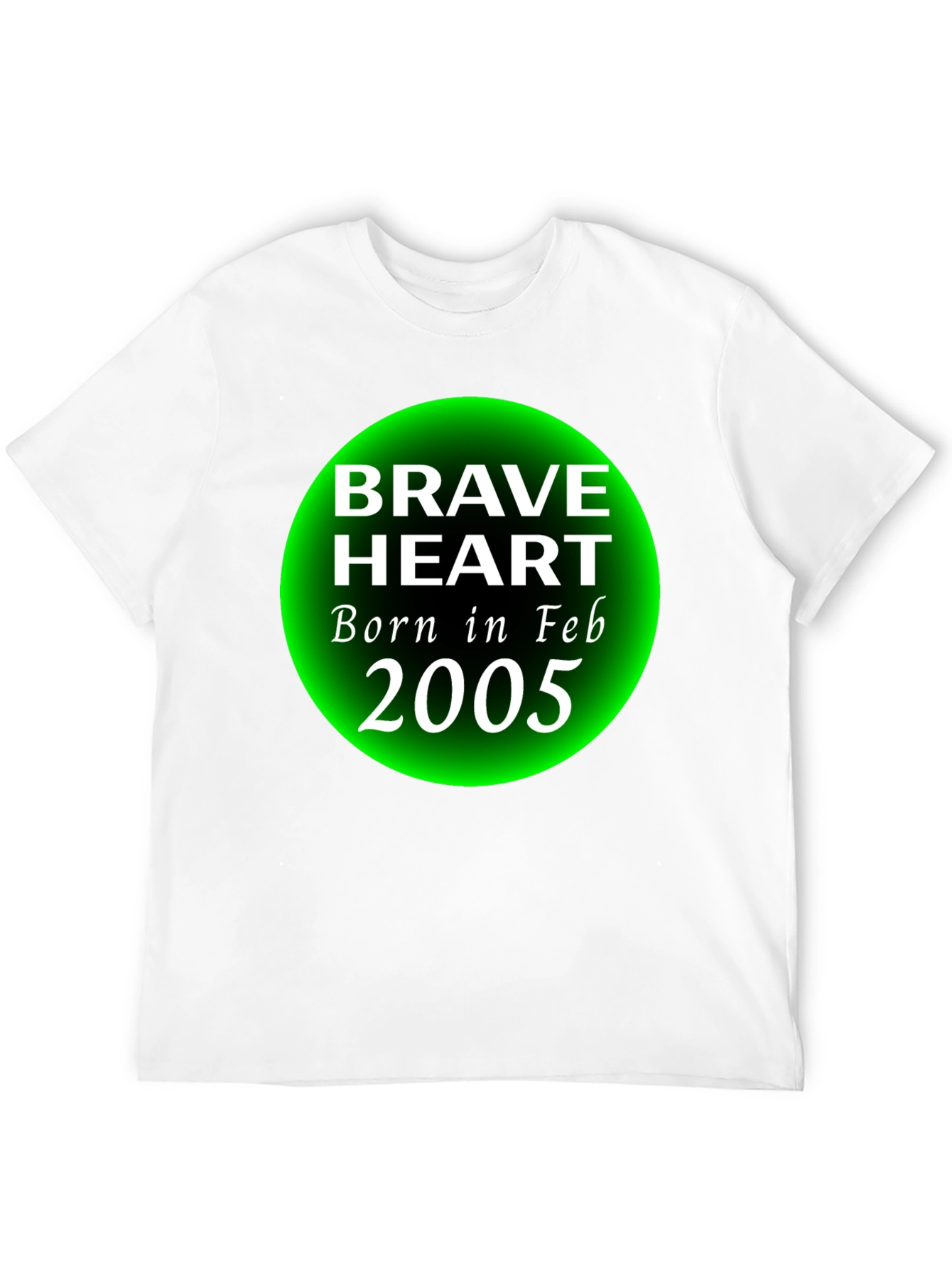 Brave Heart Born in Feb 2005 Black T-Shirt - 12
