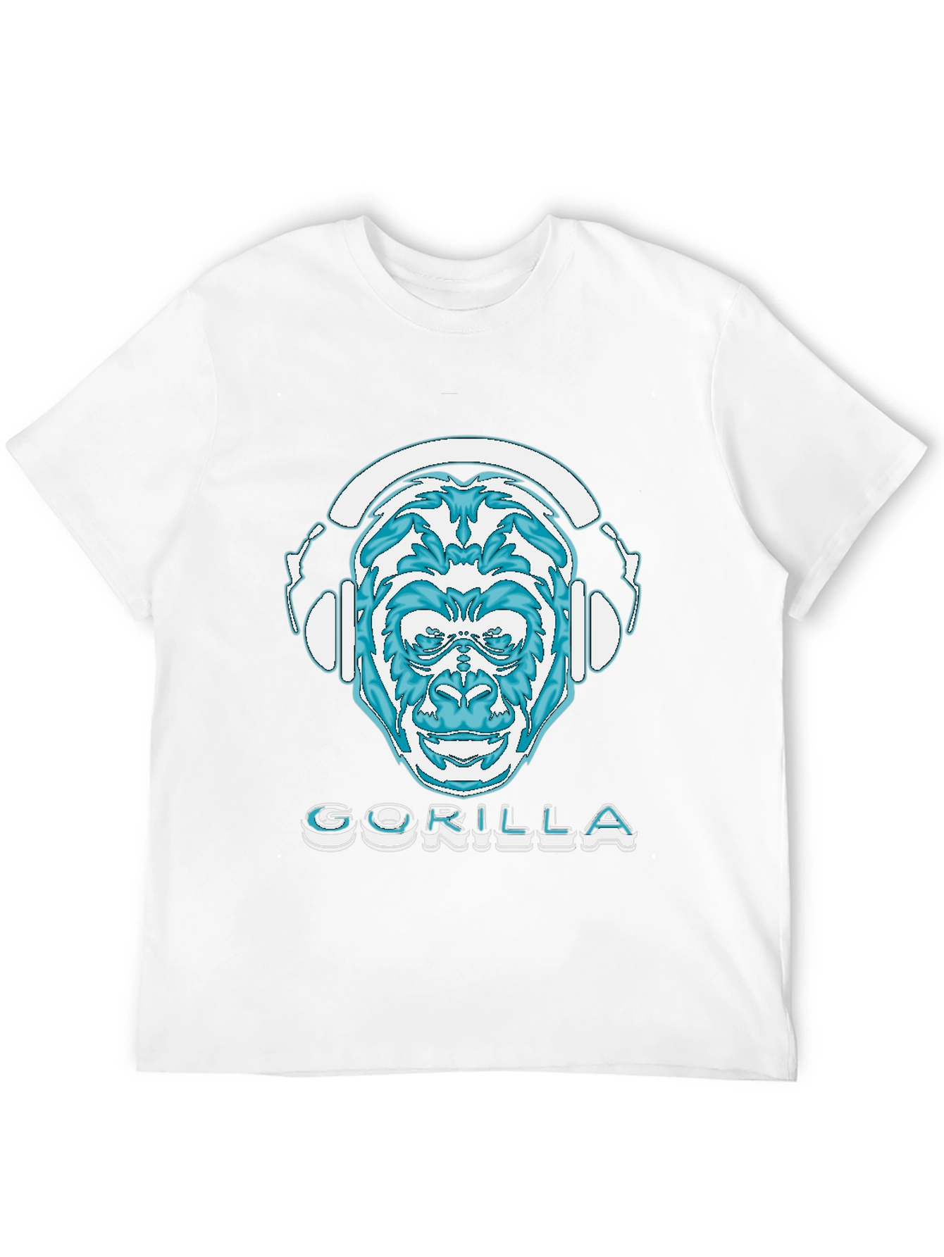 Black Gorilla DJ Graphic T-Shirt - Cool Animal Design view 12