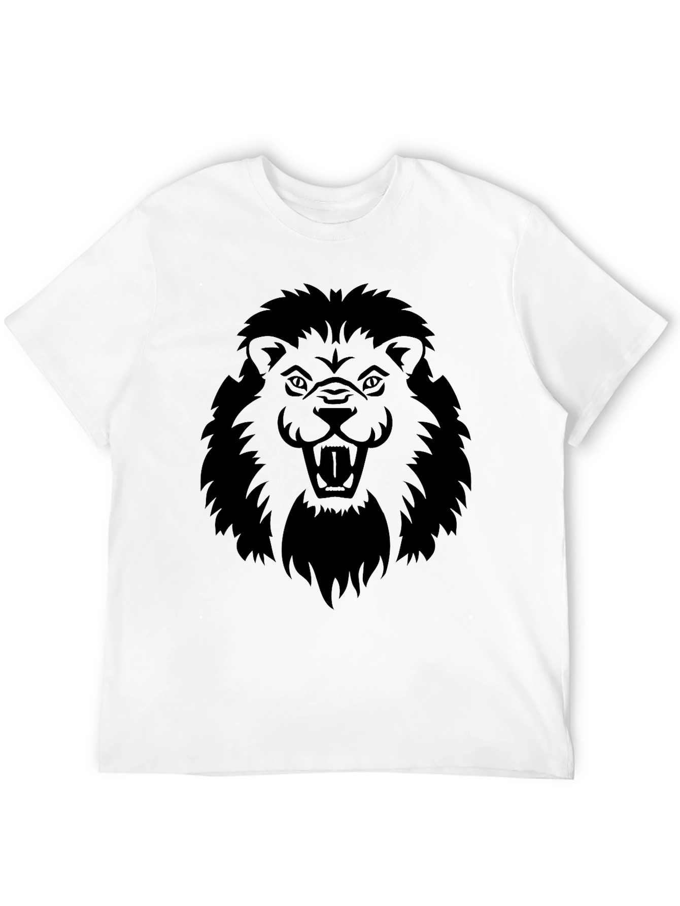 Black Black Lion Graphic Tee - Fierce & Bold Design view 12
