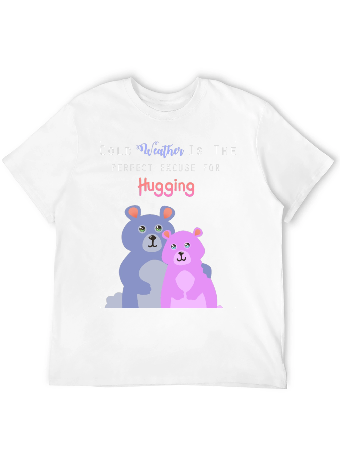 Black Cute Hugging Bears T-Shirt: Perfect for Cold Weather! view 12