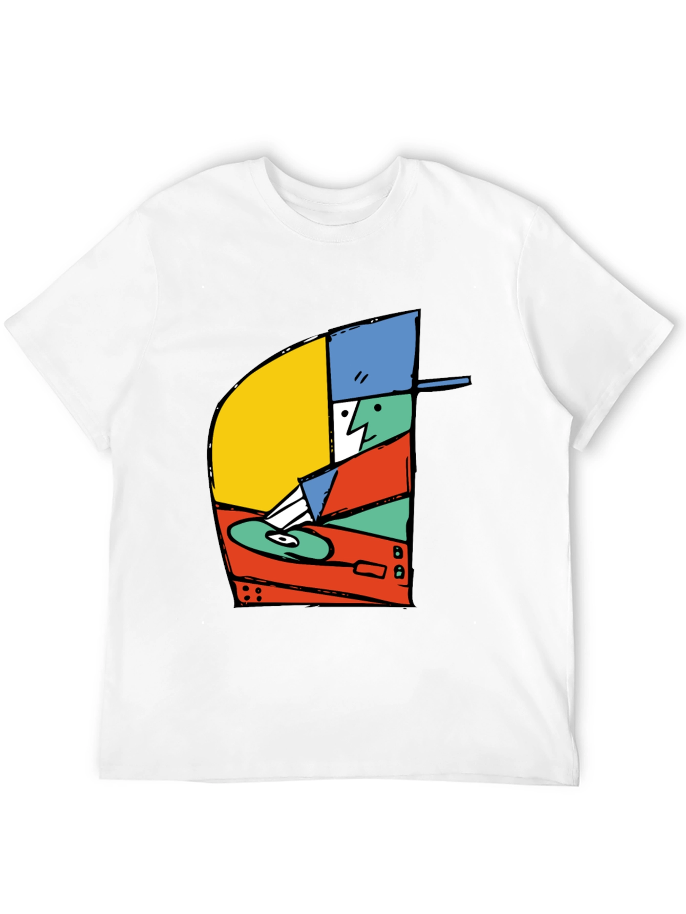 Black Retro DJ Graphic T-Shirt - Black view 12