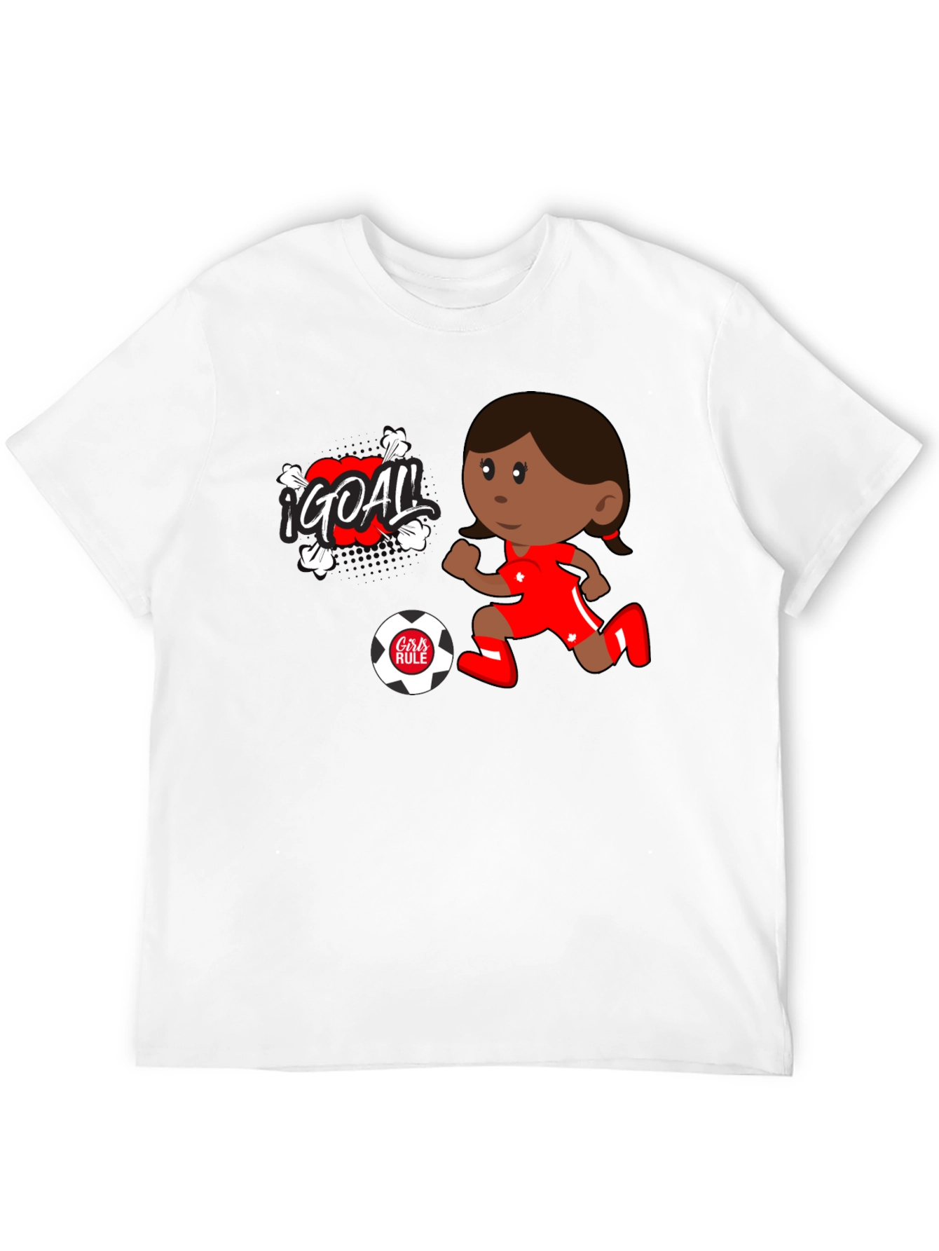 Black Girls Rule Soccer Goal T-Shirt view 12