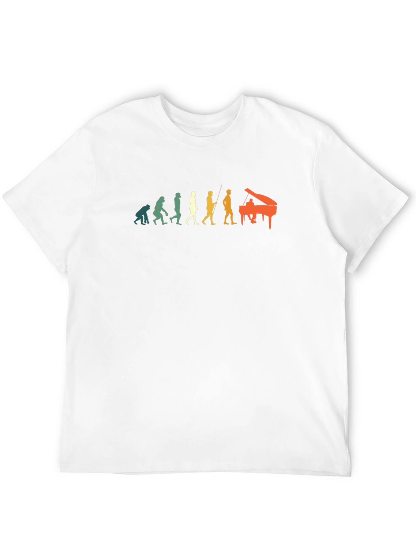 Black Evolution of Musician T-Shirt - Funny Piano Player Tee view 12