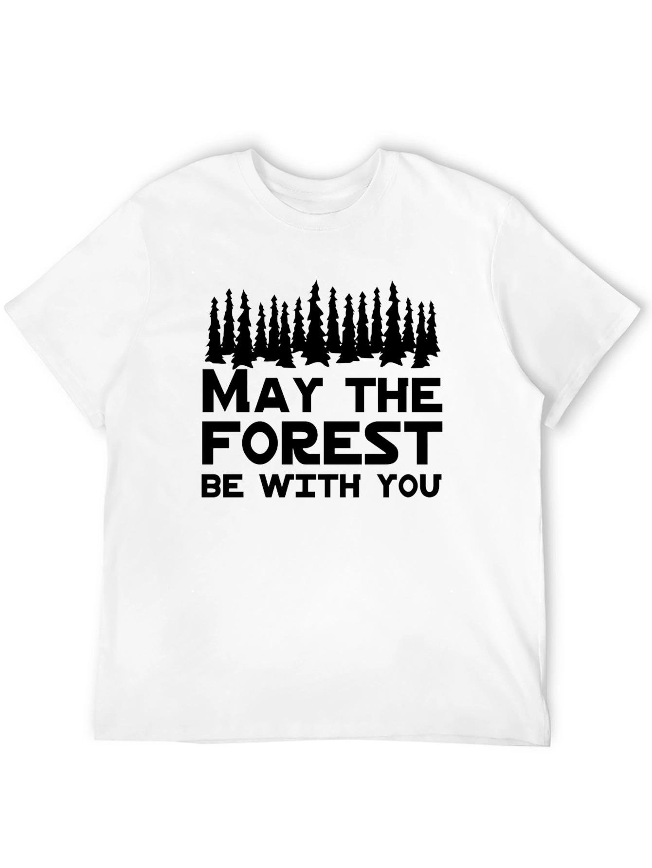 Black May The Forest Be With You Graphic Tee view 12