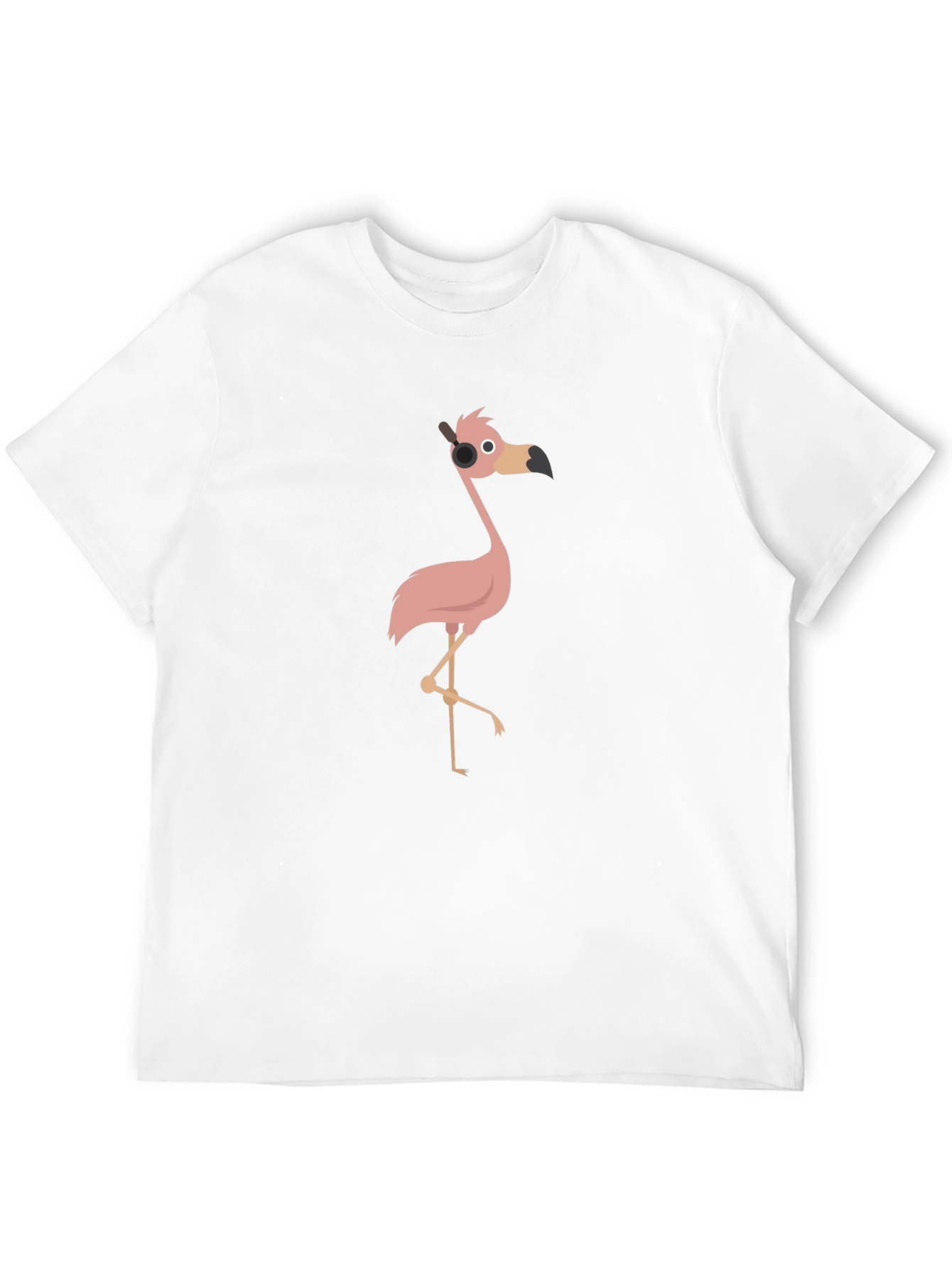 Black Cartoon Flamingo T-Shirt - Black view 12