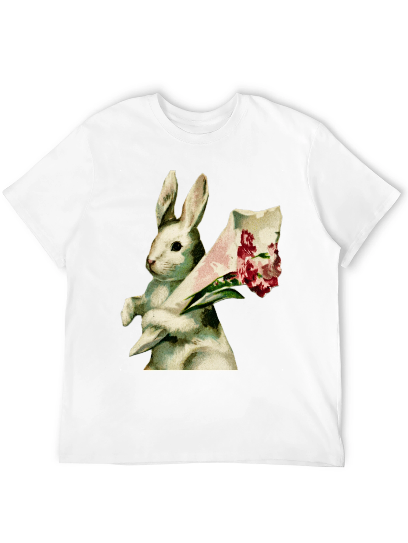 Black Bunny Bouquet Graphic Tee - Soft Cotton Comfort view 12
