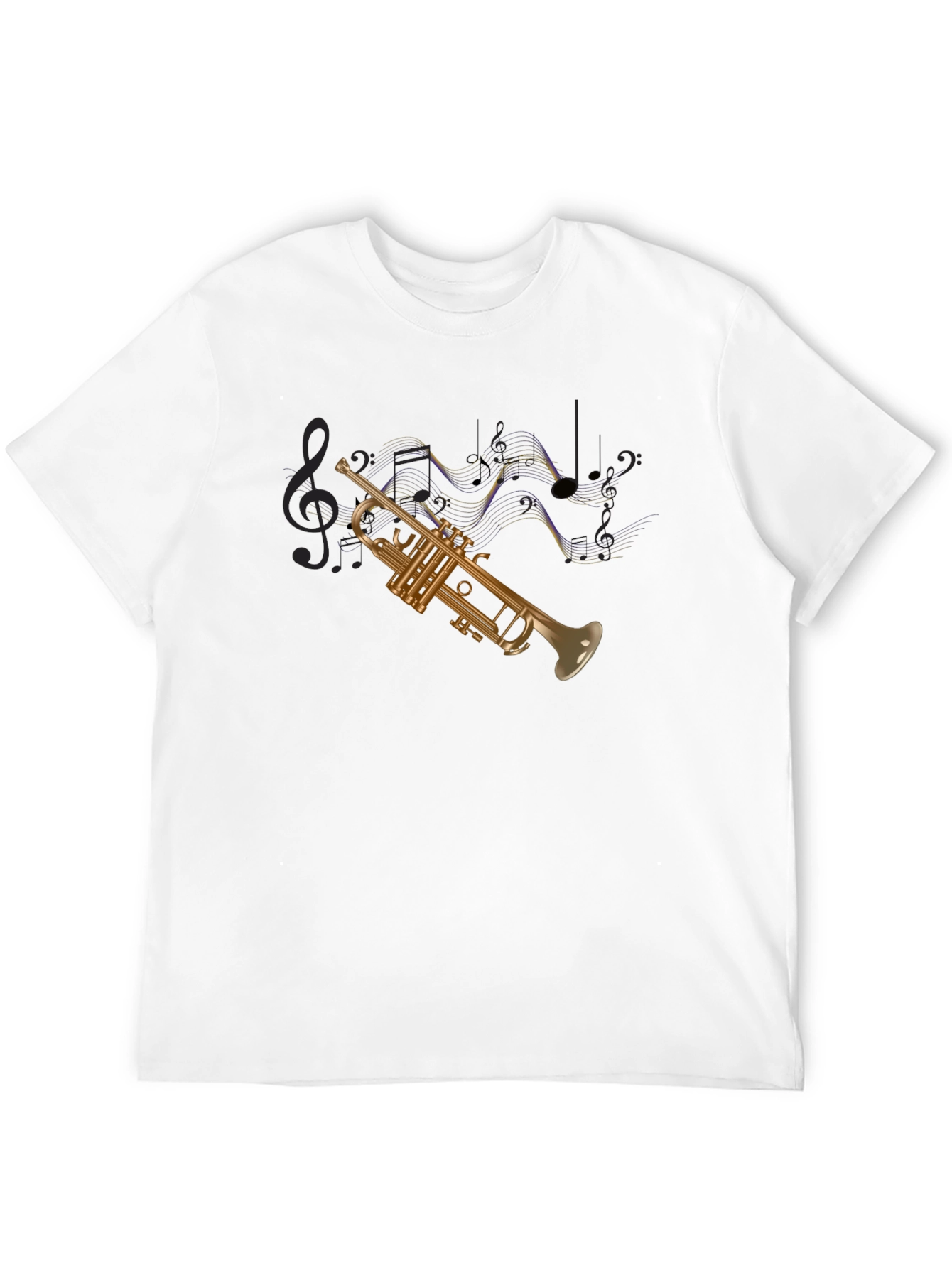 Black Trumpet Graphic Black T-Shirt view 12