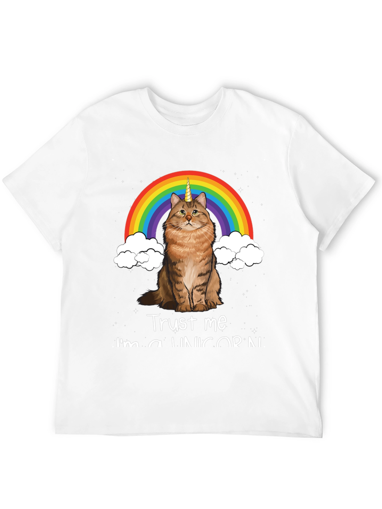 Black Unicorn Cat Rainbow T-Shirt - Trust Me I'm a Unicorn! view 12