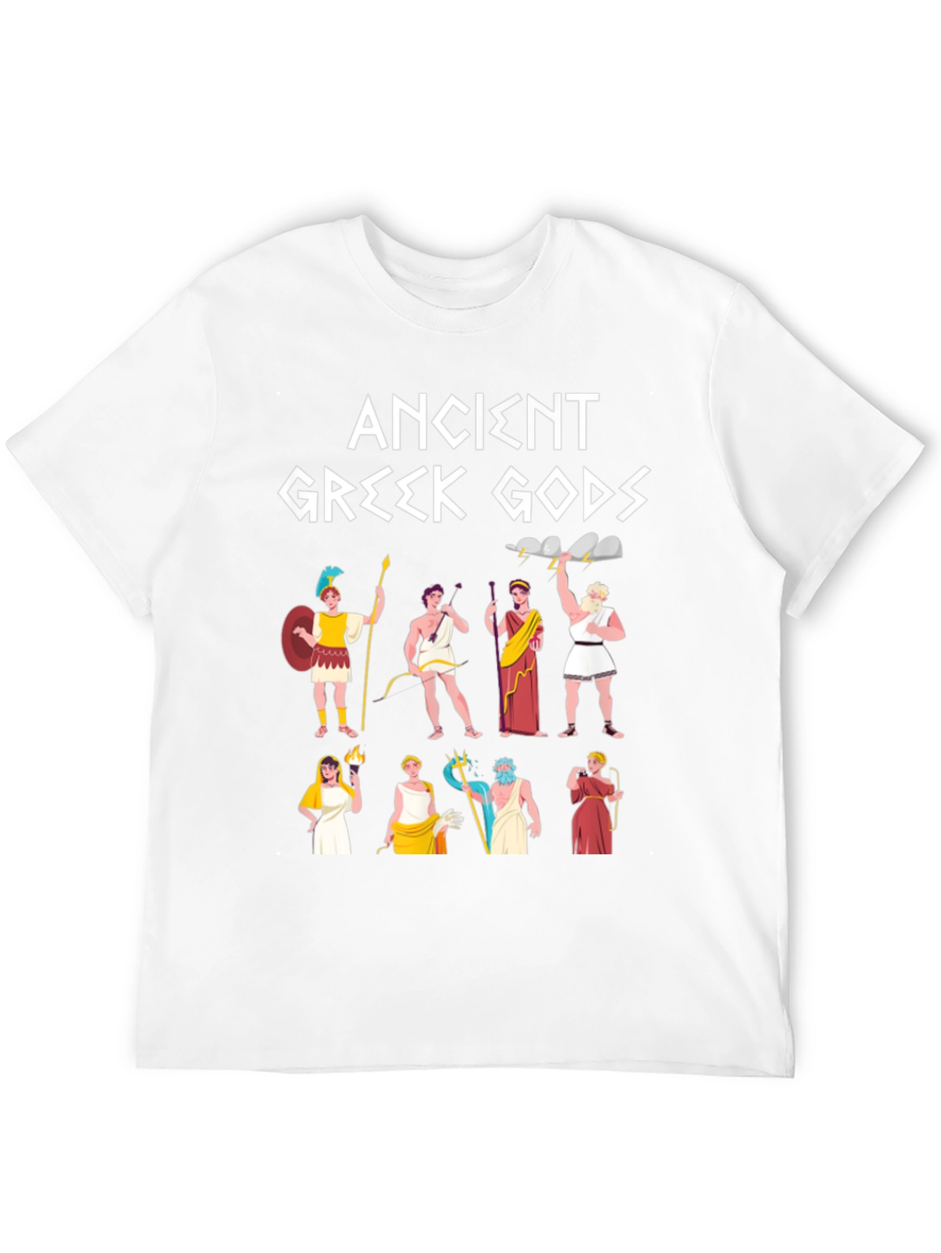 Black Ancient Greek Gods Graphic T-Shirt view 12