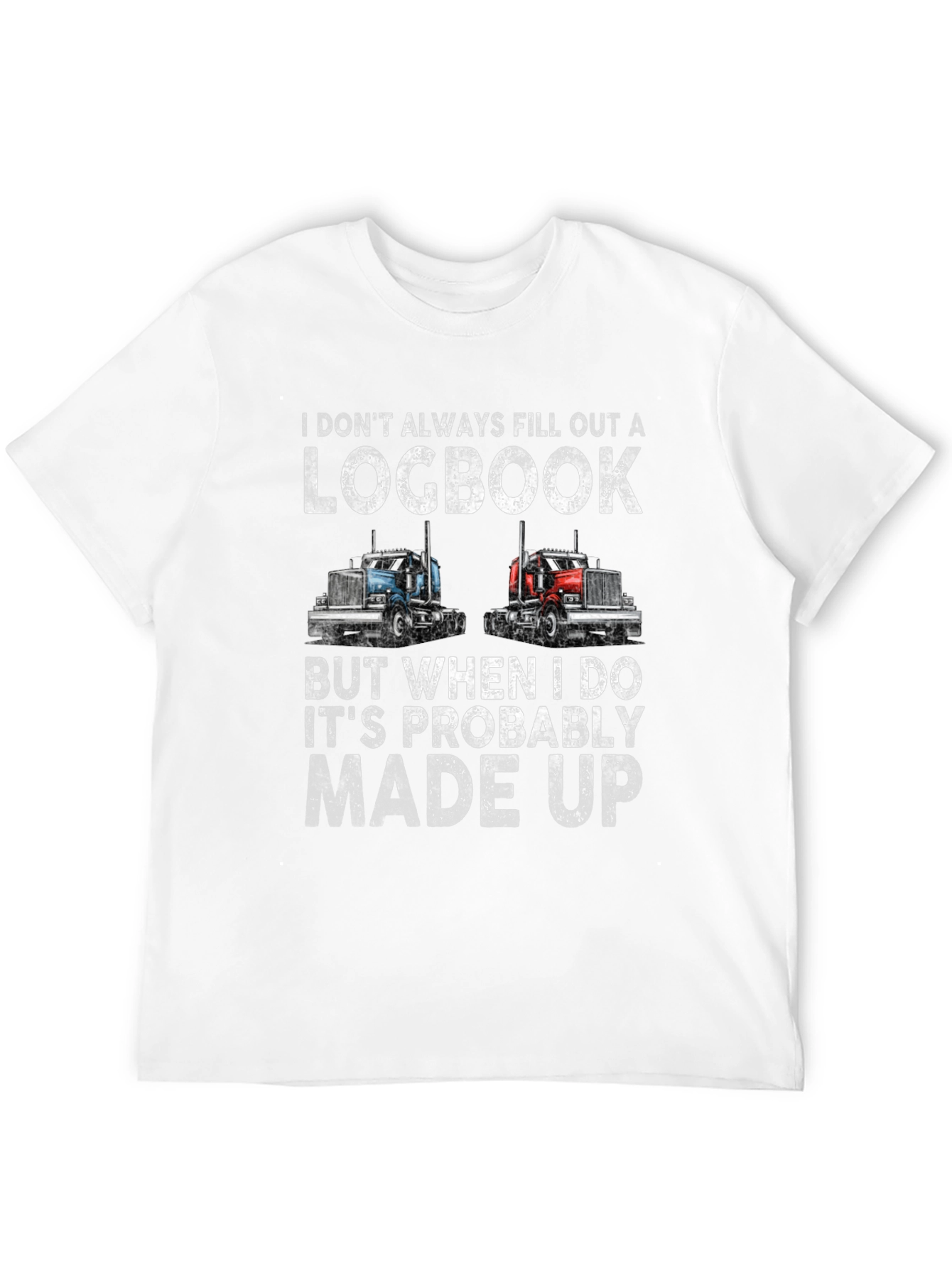 Black Trucker Humor T-Shirt - Logbook Design view 12