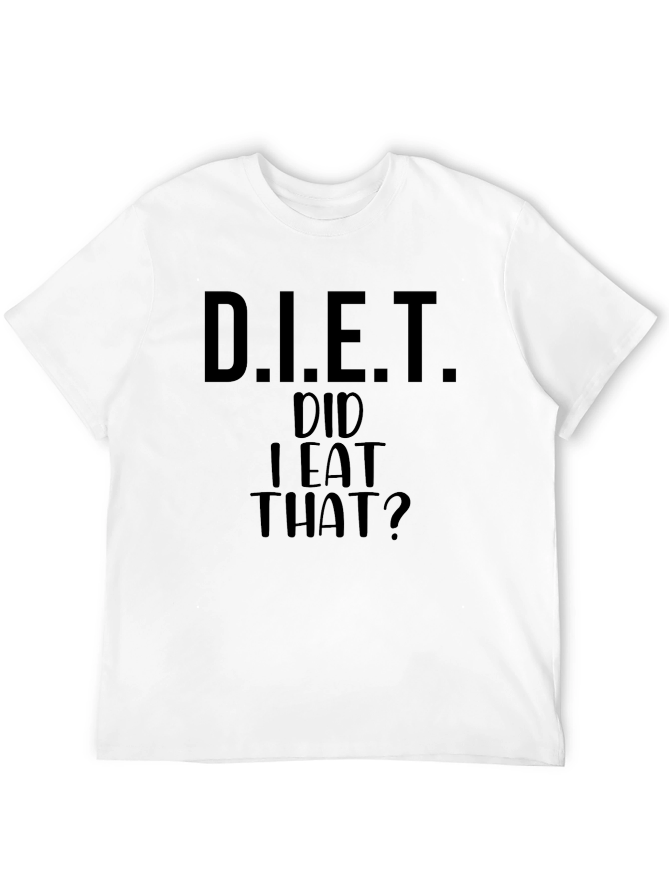 Black D.I.E.T. Did I Eat That? Graphic Tee view 12