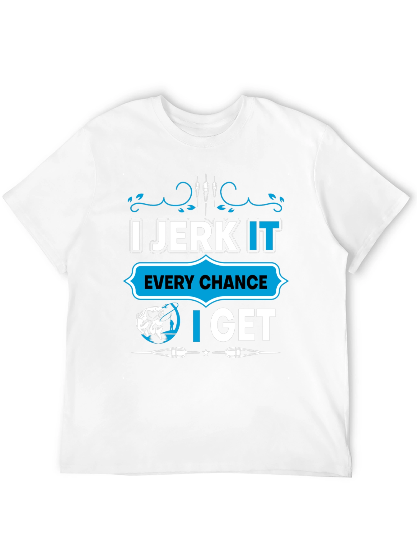 Black I Jerk It Fishing T-Shirt - Funny Fisherman Tee view 12