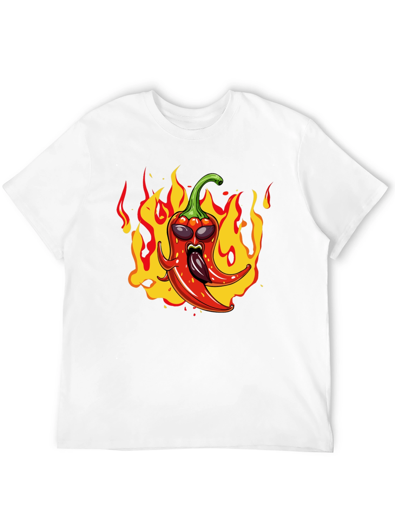 Black Spicy Pepper Graphic Tee - Hot Sauce Lover Shirt view 12