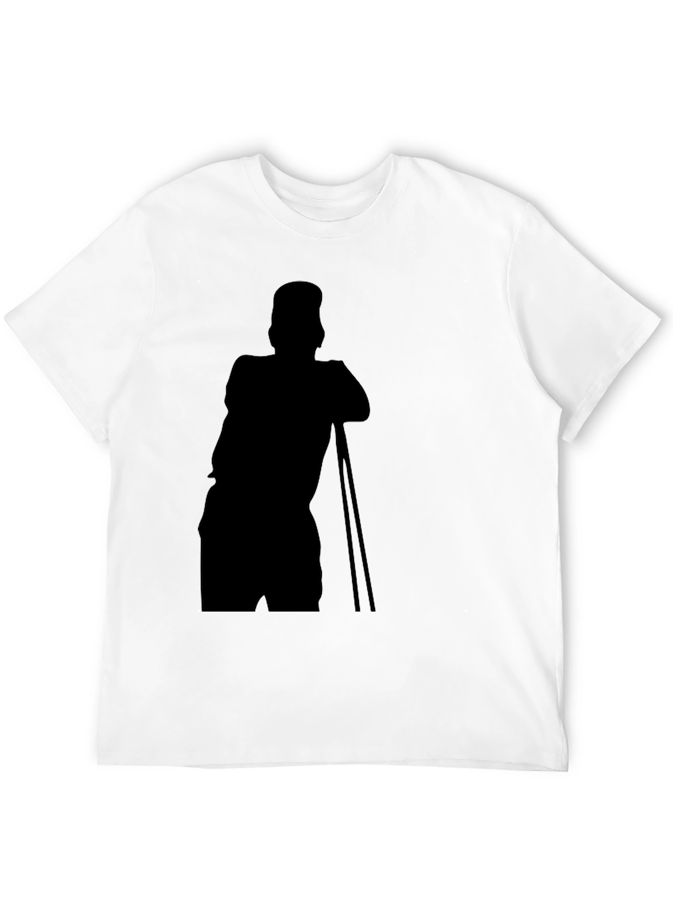 Black Stylish Black T-Shirt with Silhouette Print view 12