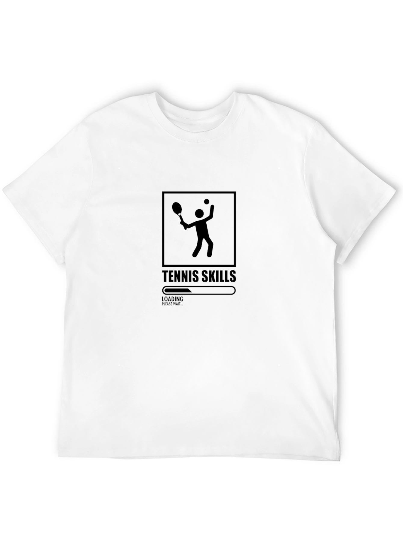 Black Tennis Skills Loading Men's Graphic T-Shirt view 12