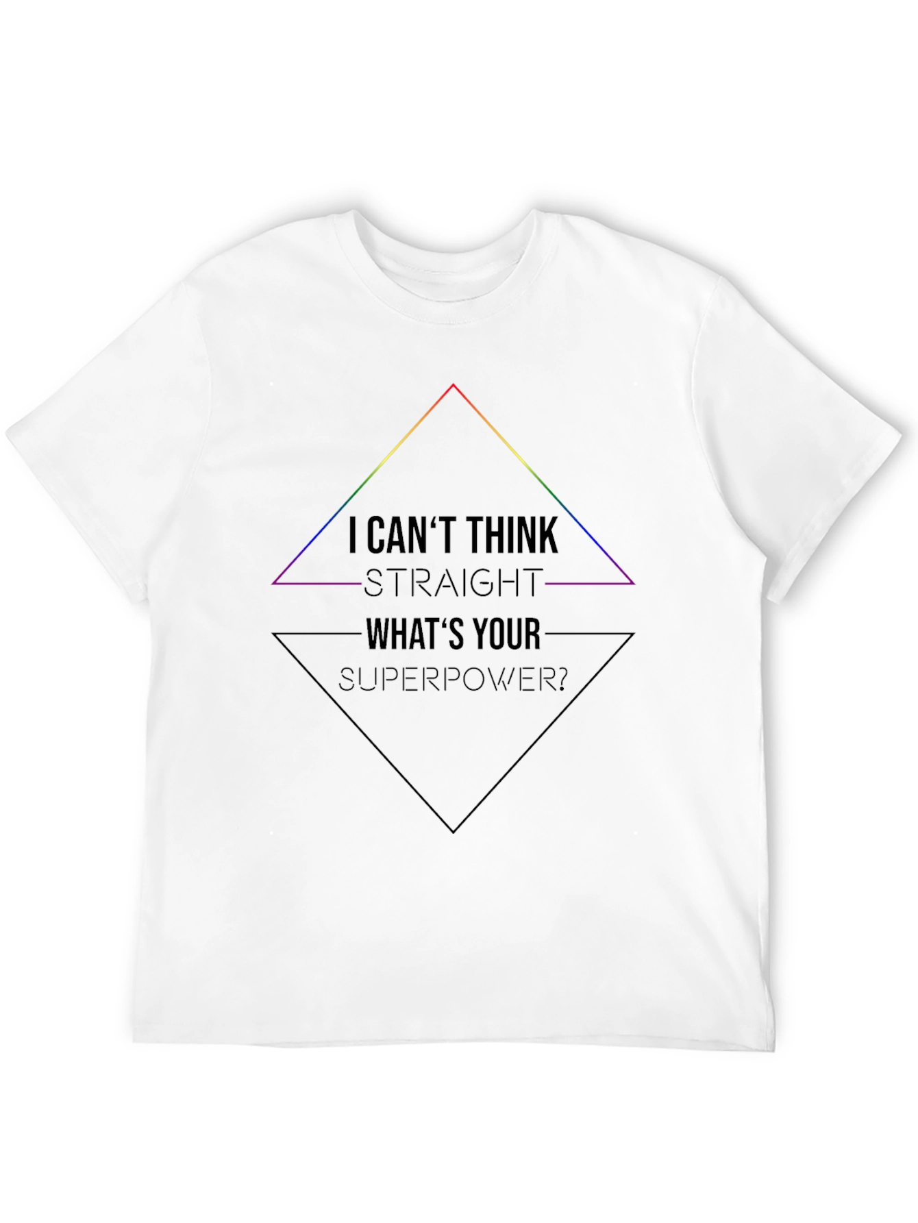 Black I Can't Think Straight T-Shirt - LGBTQ Pride Tee view 12