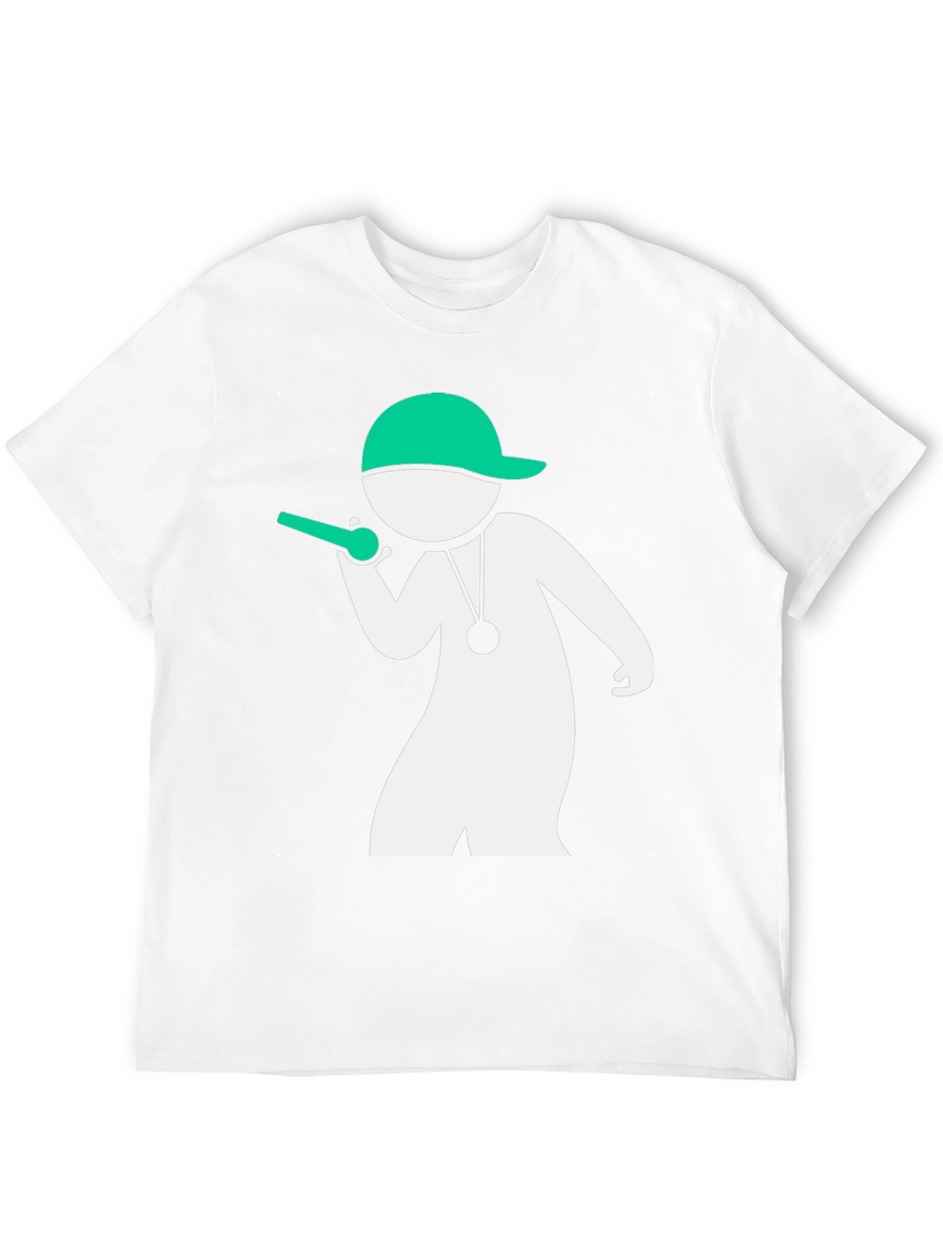 Cool Coach T-Shirt - Black with Green & White Design - 12