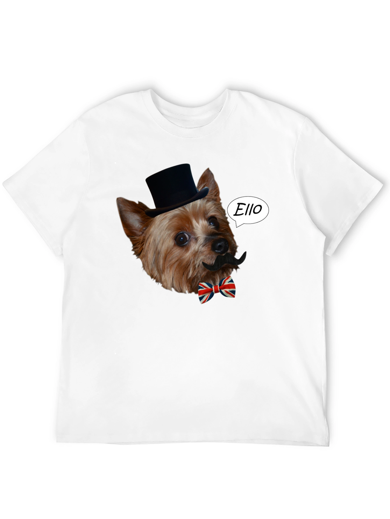 Black Dog with Mustache T-Shirt view 12