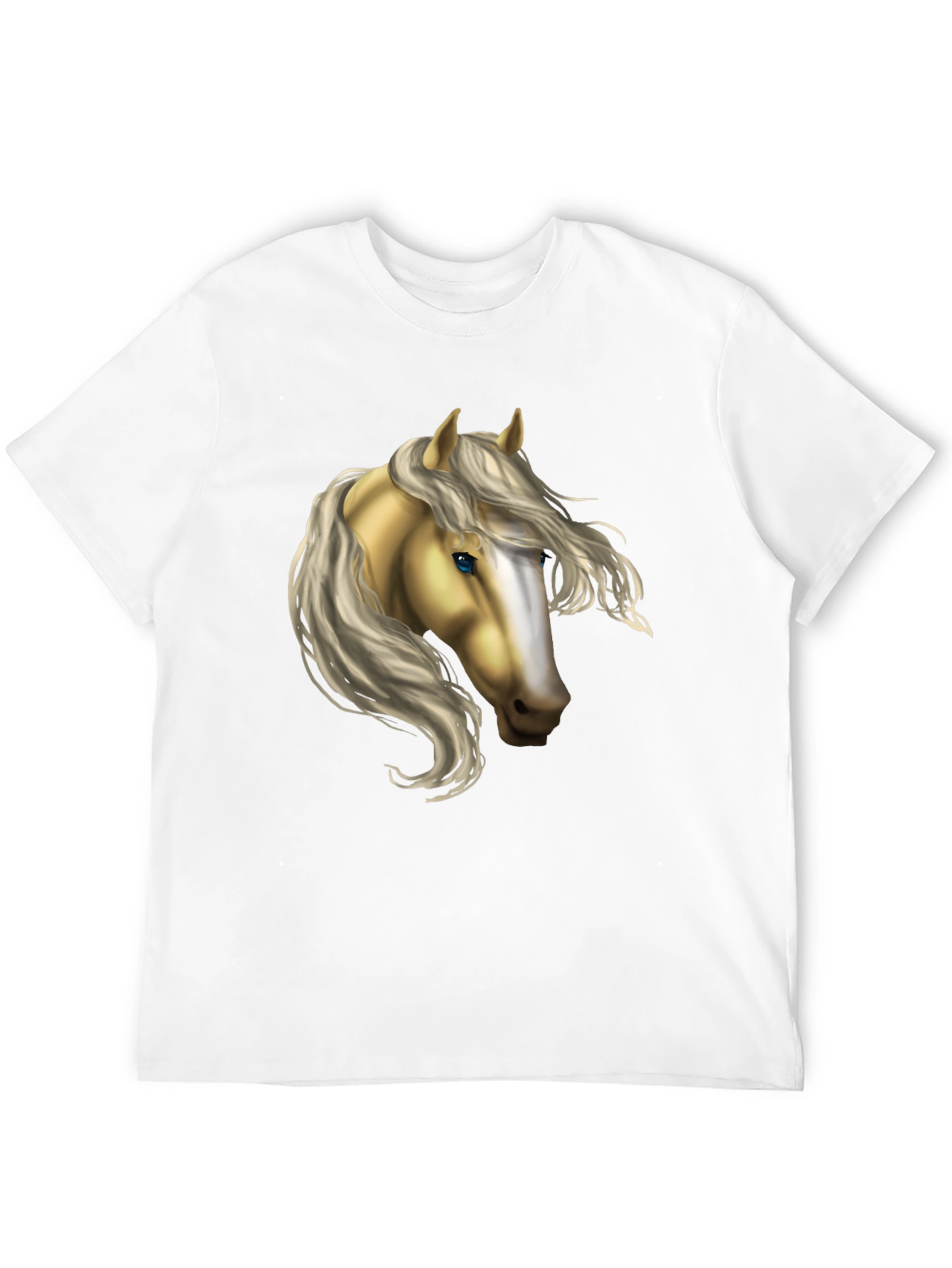 Black Horse Graphic T-Shirt - Black Cotton Blend Tee view 12