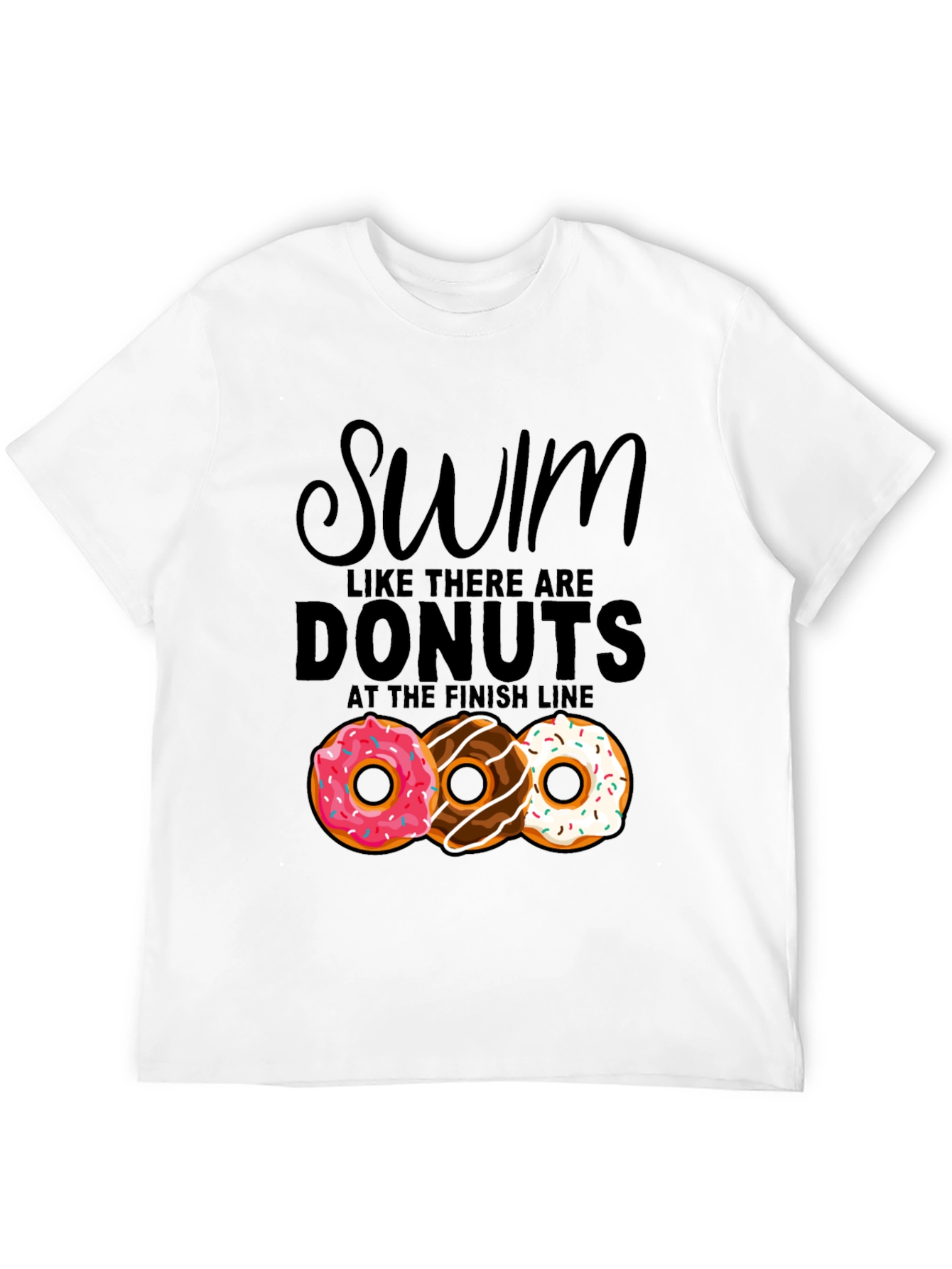 Black Swim for Donuts Graphic T-Shirt view 12