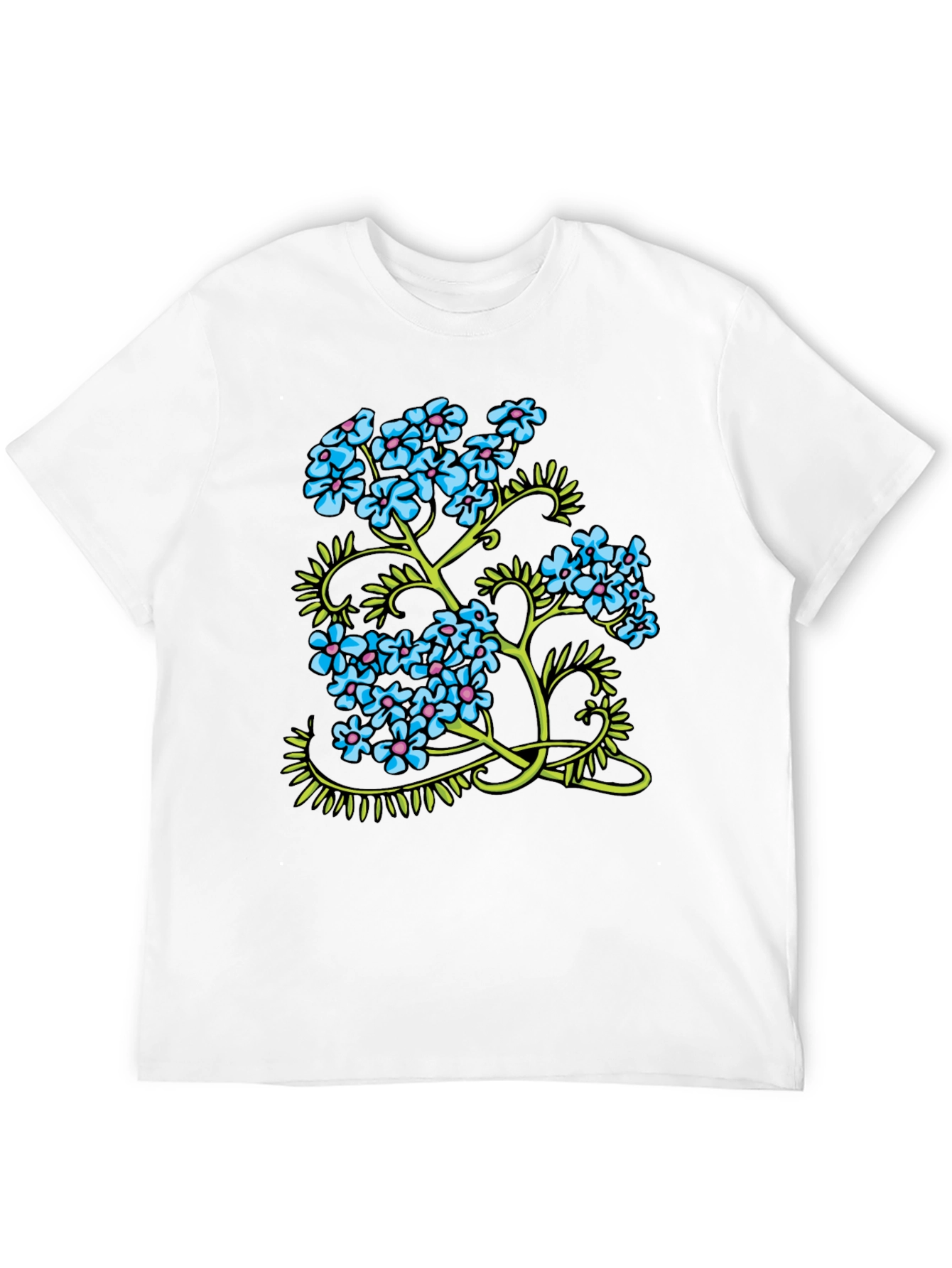 Black Floral Print Black T-Shirt view 12