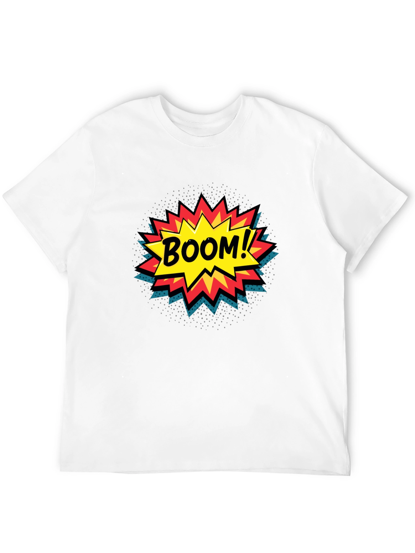 Black Boom! Comic Book Graphic Print Black T-Shirt view 12