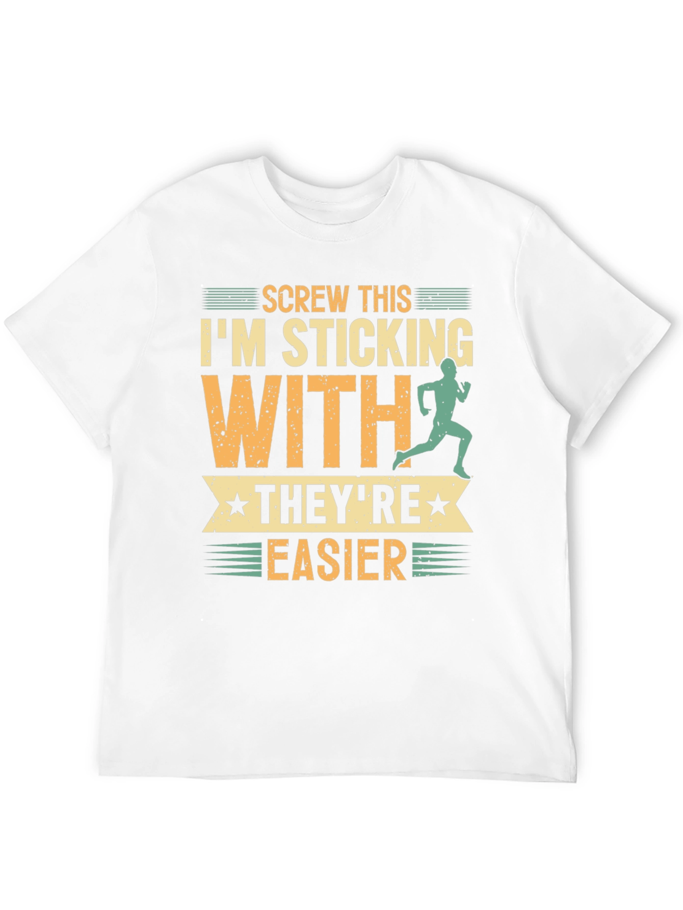 Black Funny Running T-Shirt: Screw This, They're Easier! view 12