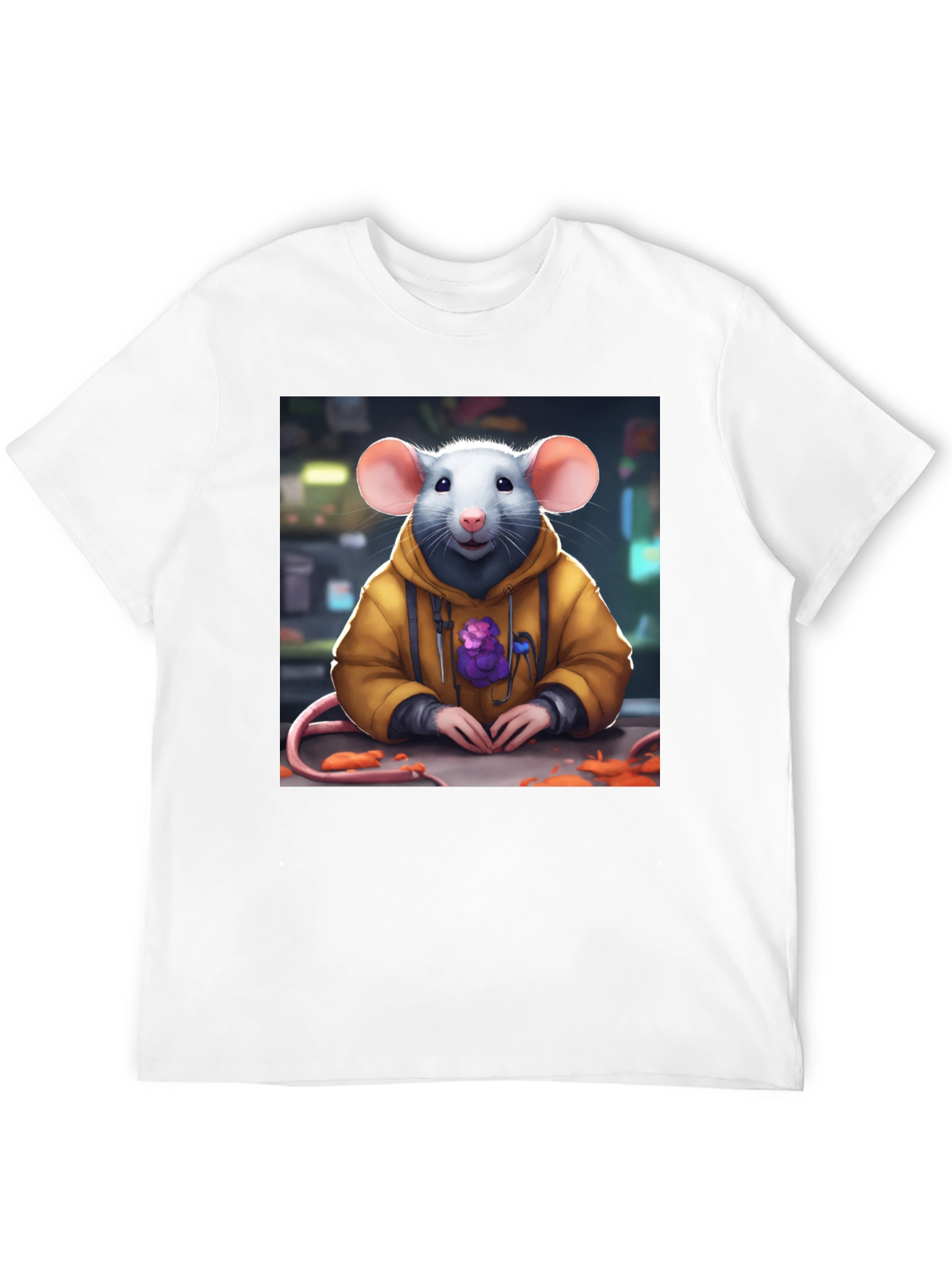 Black Rat in Hoodie T-Shirt - Unique Graphic Tee view 12