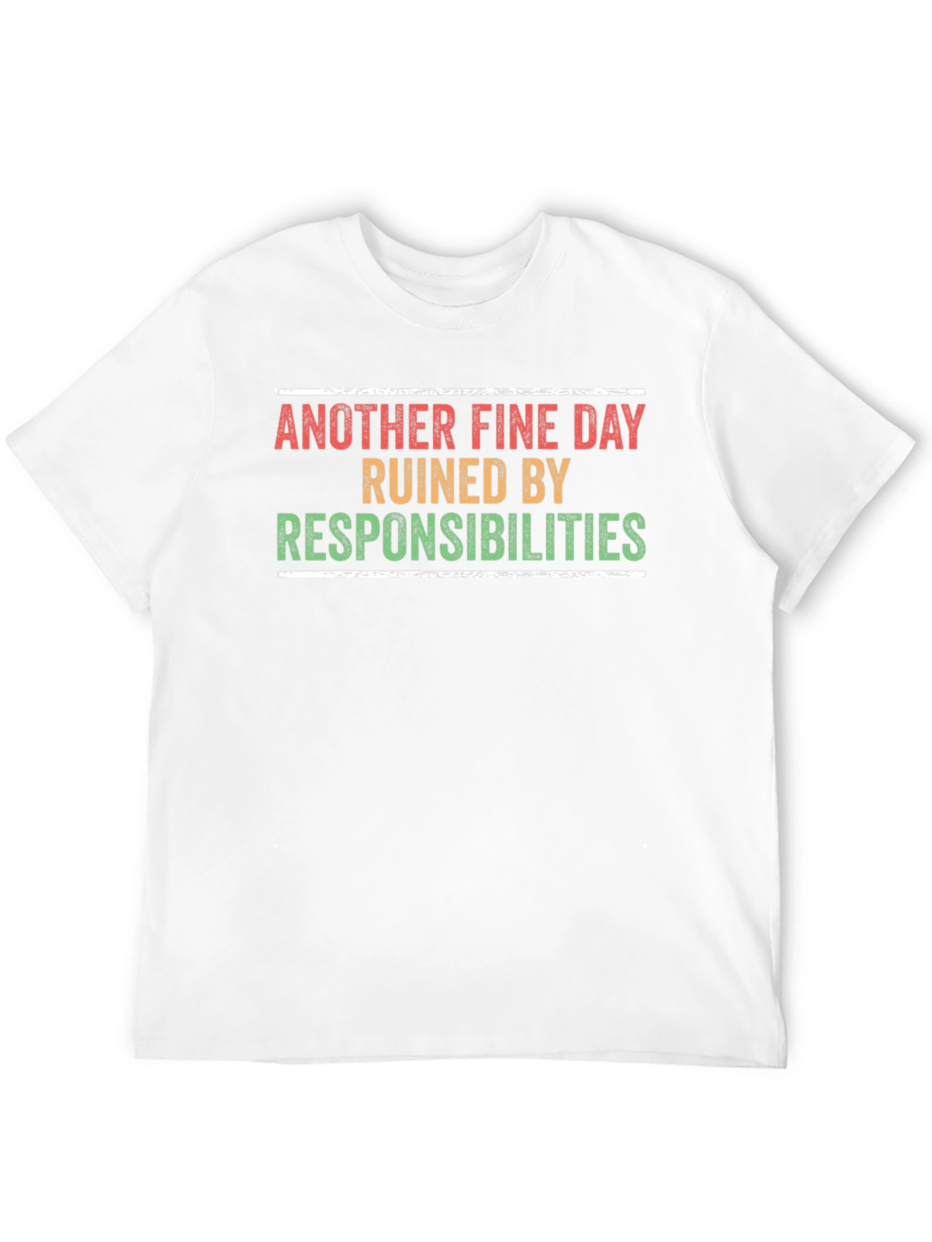 Black Funny "Responsibilities" Graphic T-Shirt view 12