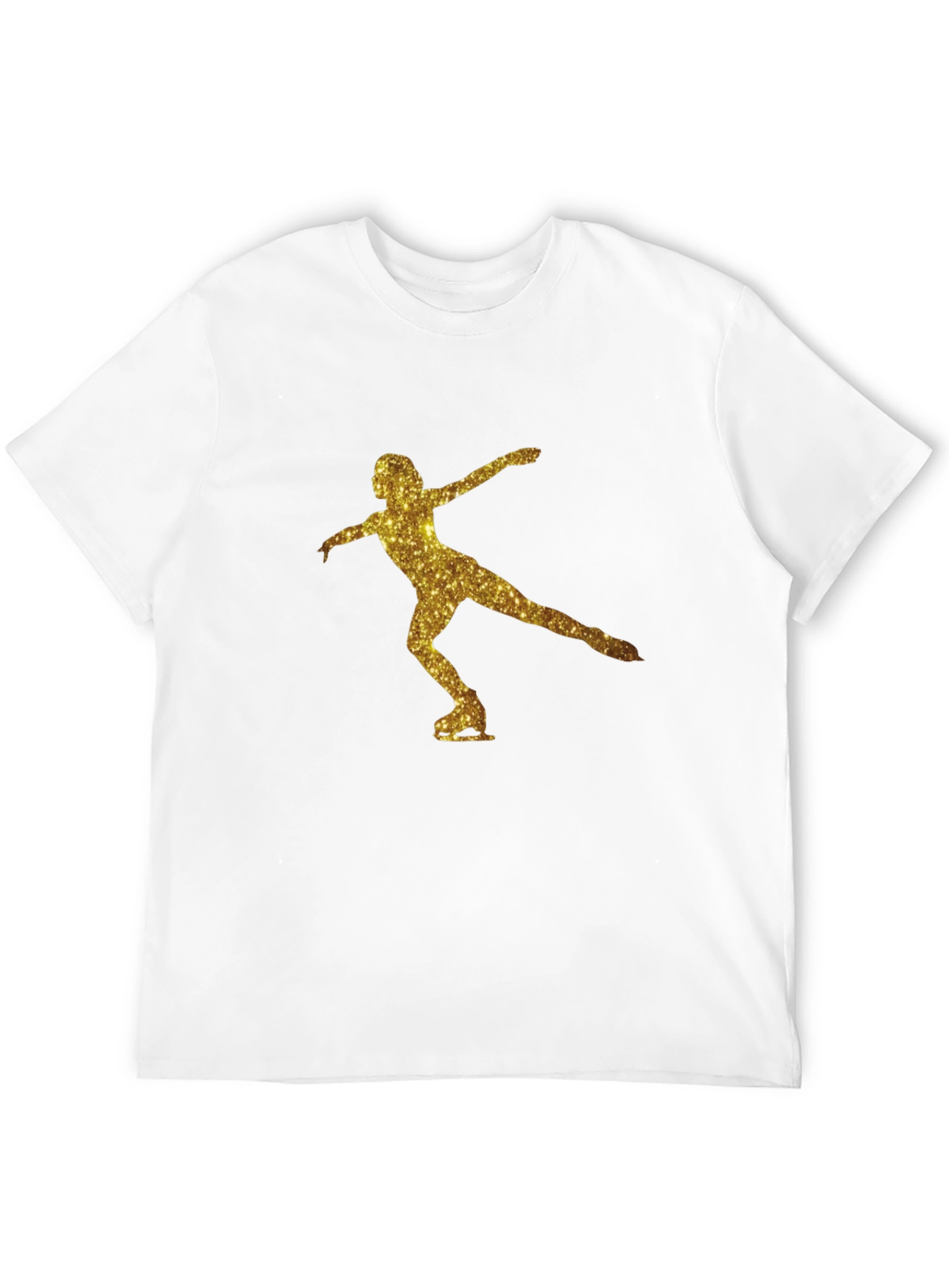 Black Gold Glitter Ice Skater T-Shirt - Black view 12