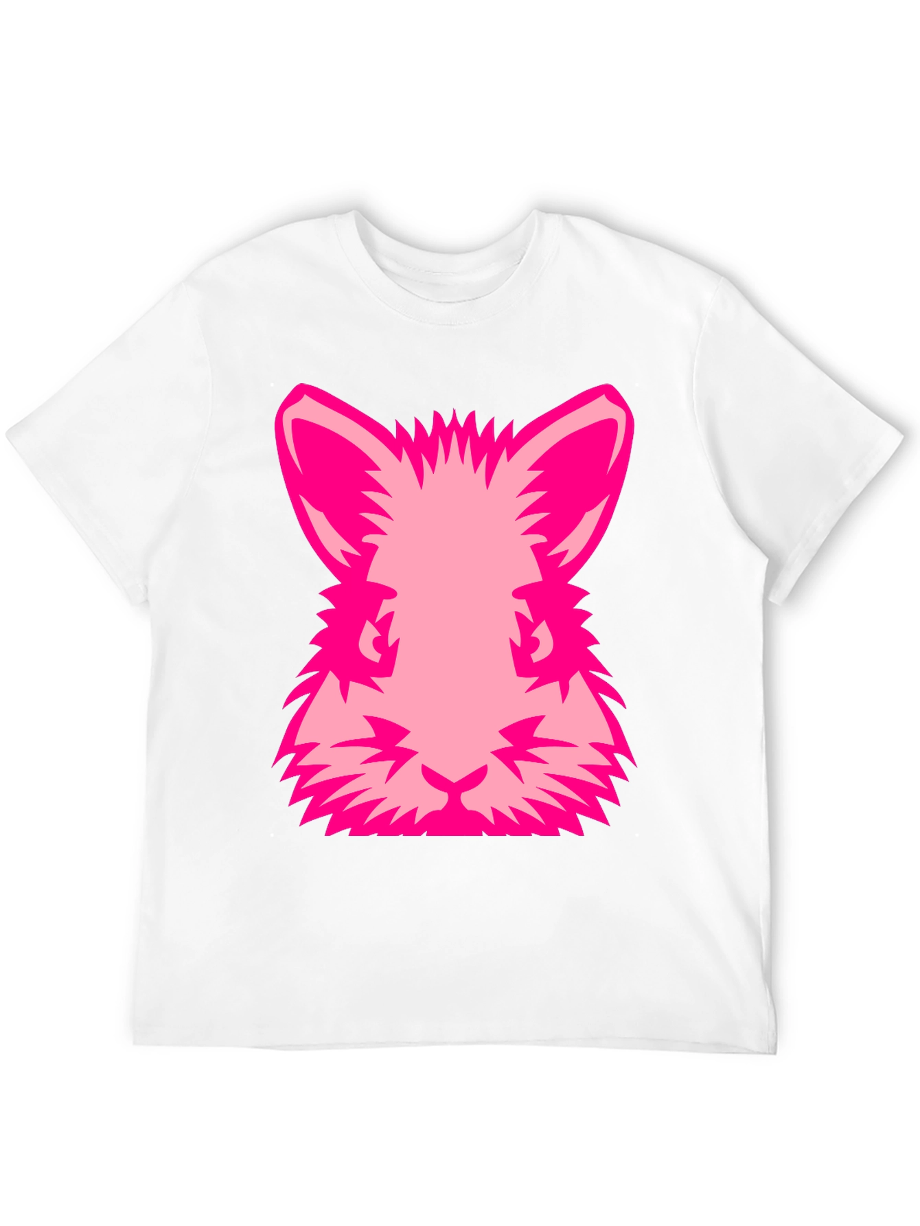 Black Pink Rabbit Graphic Tee - Black Cotton Blend Shirt view 12