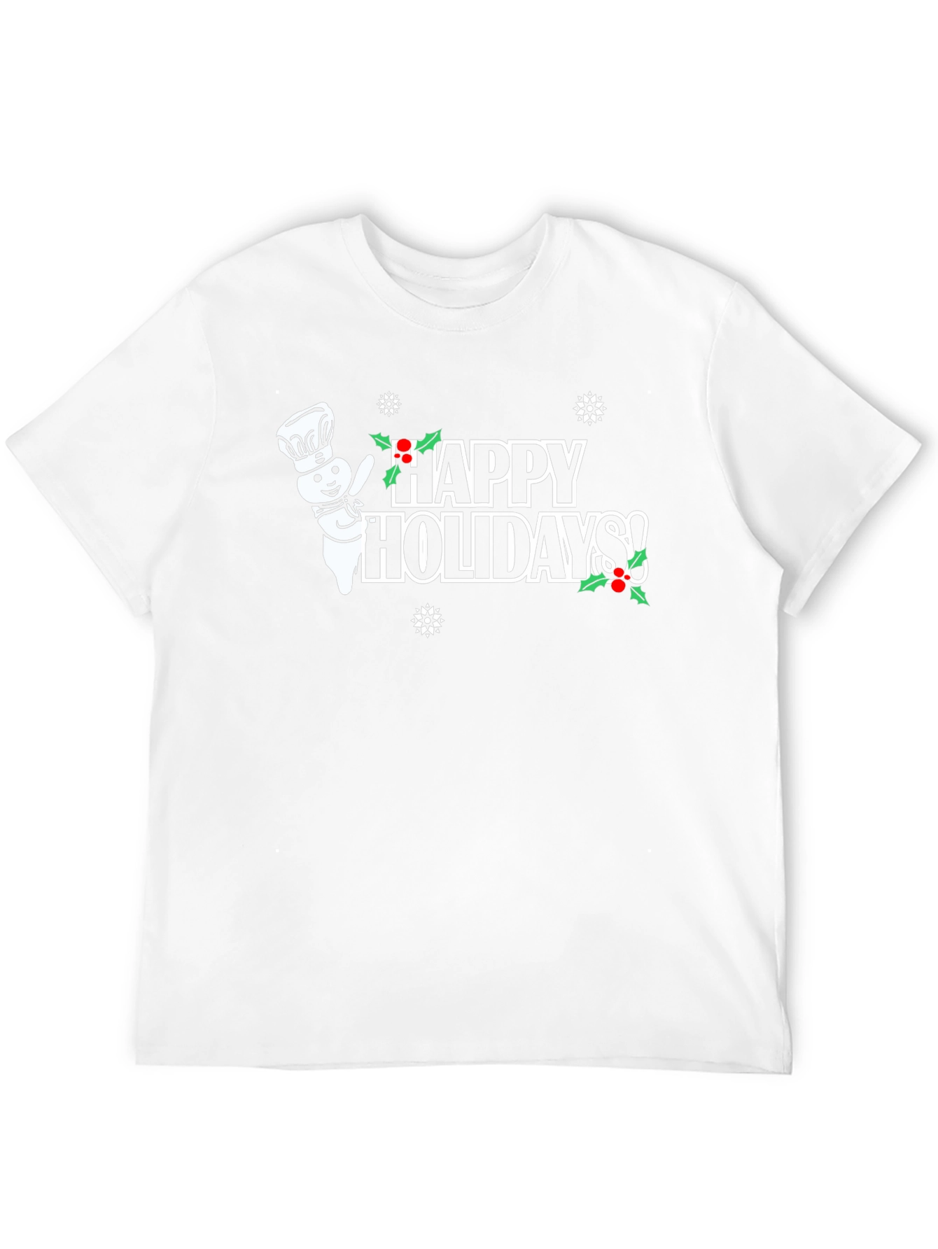 Black Happy Holidays T-Shirt view 12