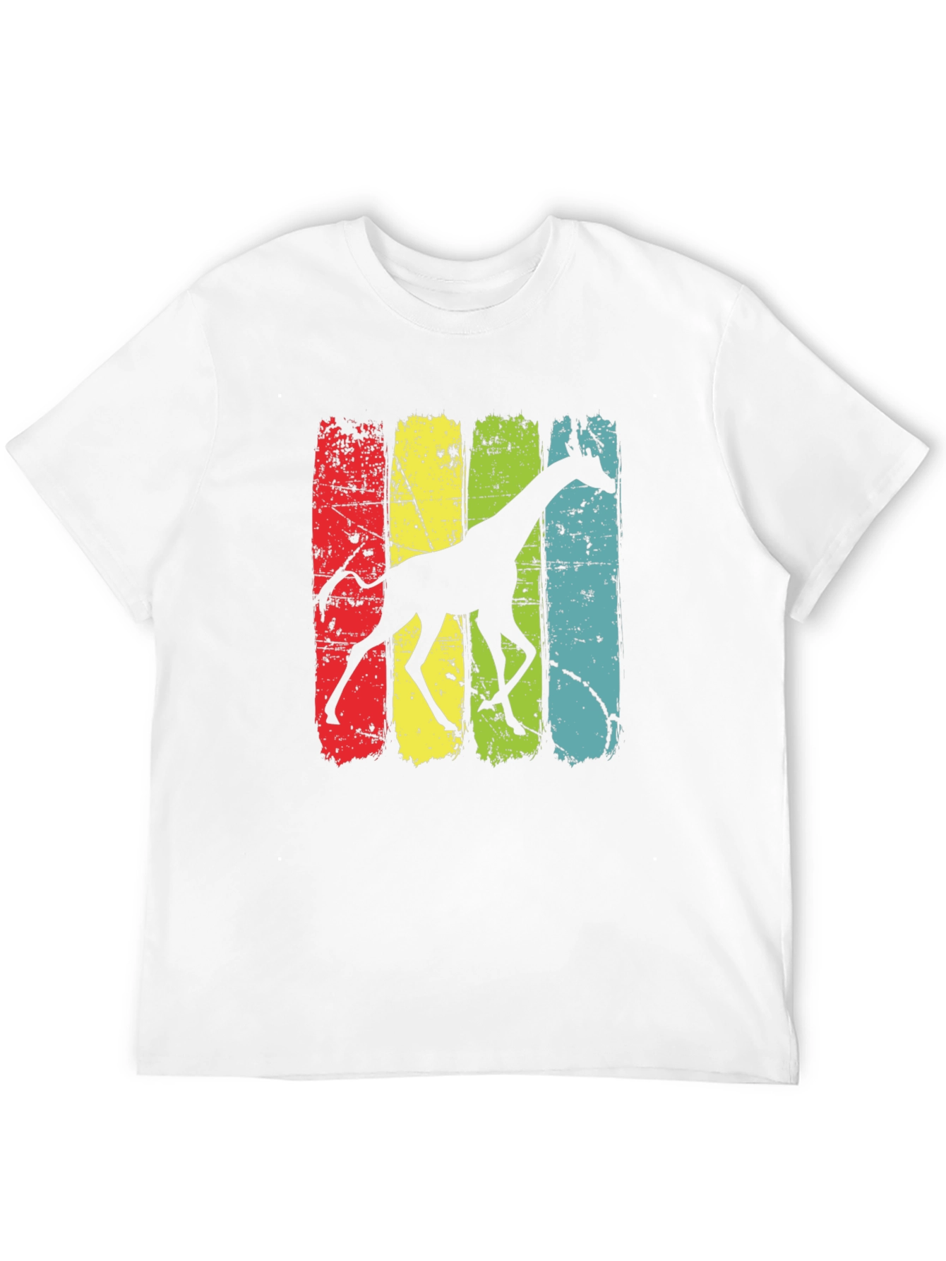 Black Retro Giraffe Graphic Tee - Men's Black T-Shirt view 12