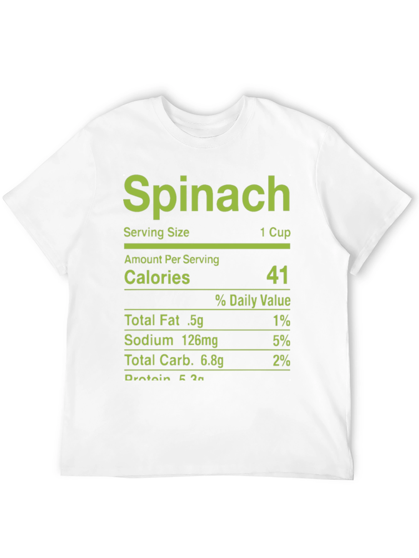 Black Spinach Nutrition Facts T-Shirt - Novelty Tee view 12