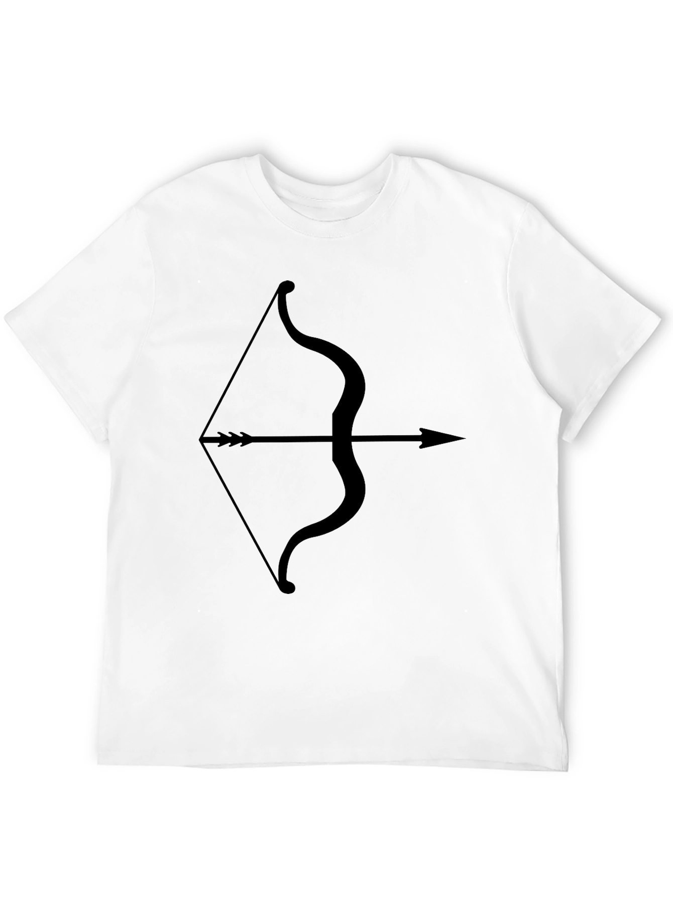 Black Archer Graphic Tee - Black Cotton Bow & Arrow T-Shirt view 12