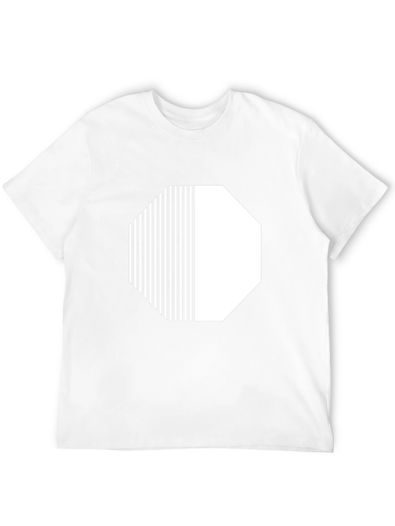 Black Abstract Graphic Tee - Octagon Design - Black view 12