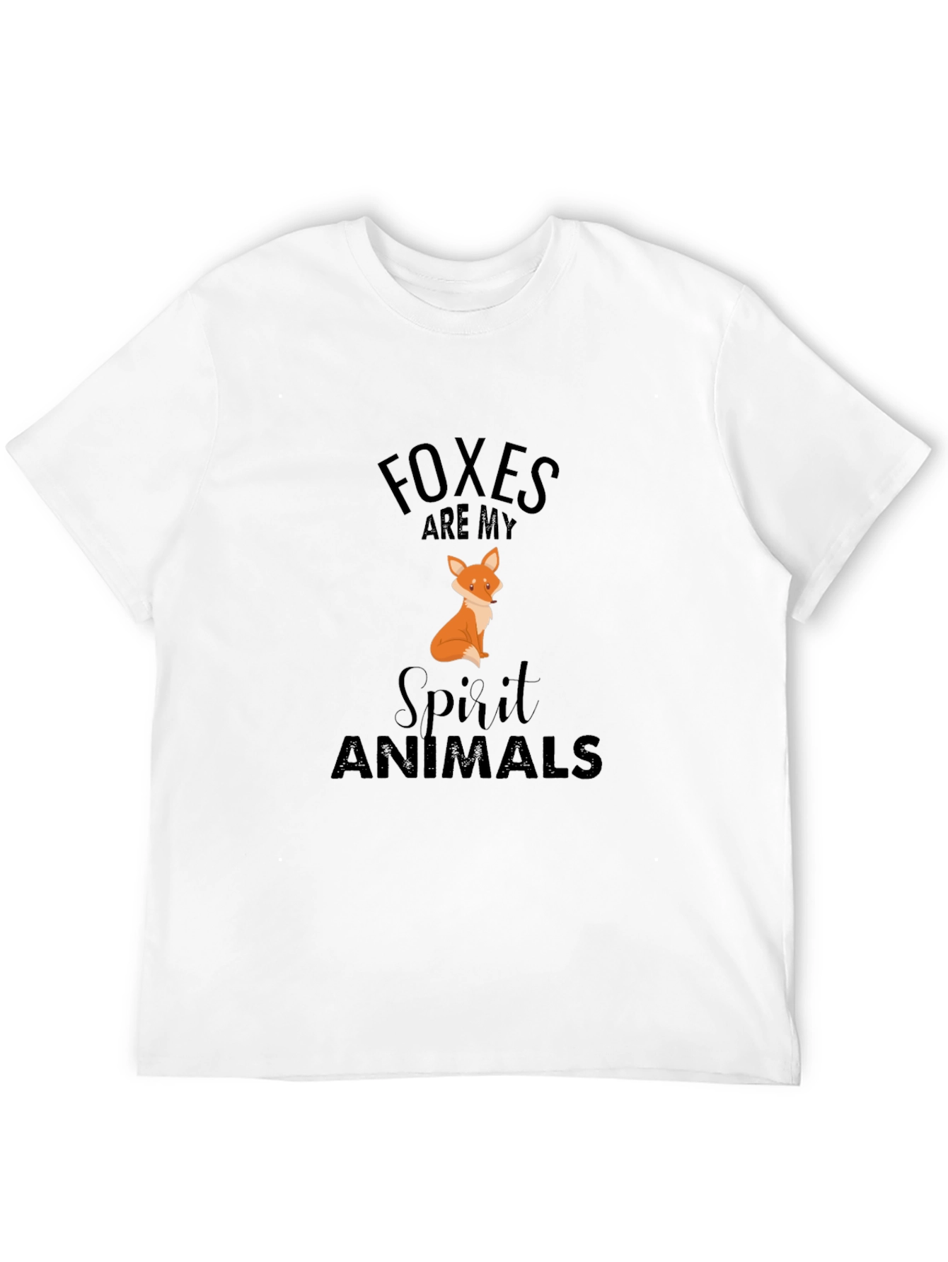 Black Foxes Are My Spirit Animals Black T-Shirt view 12