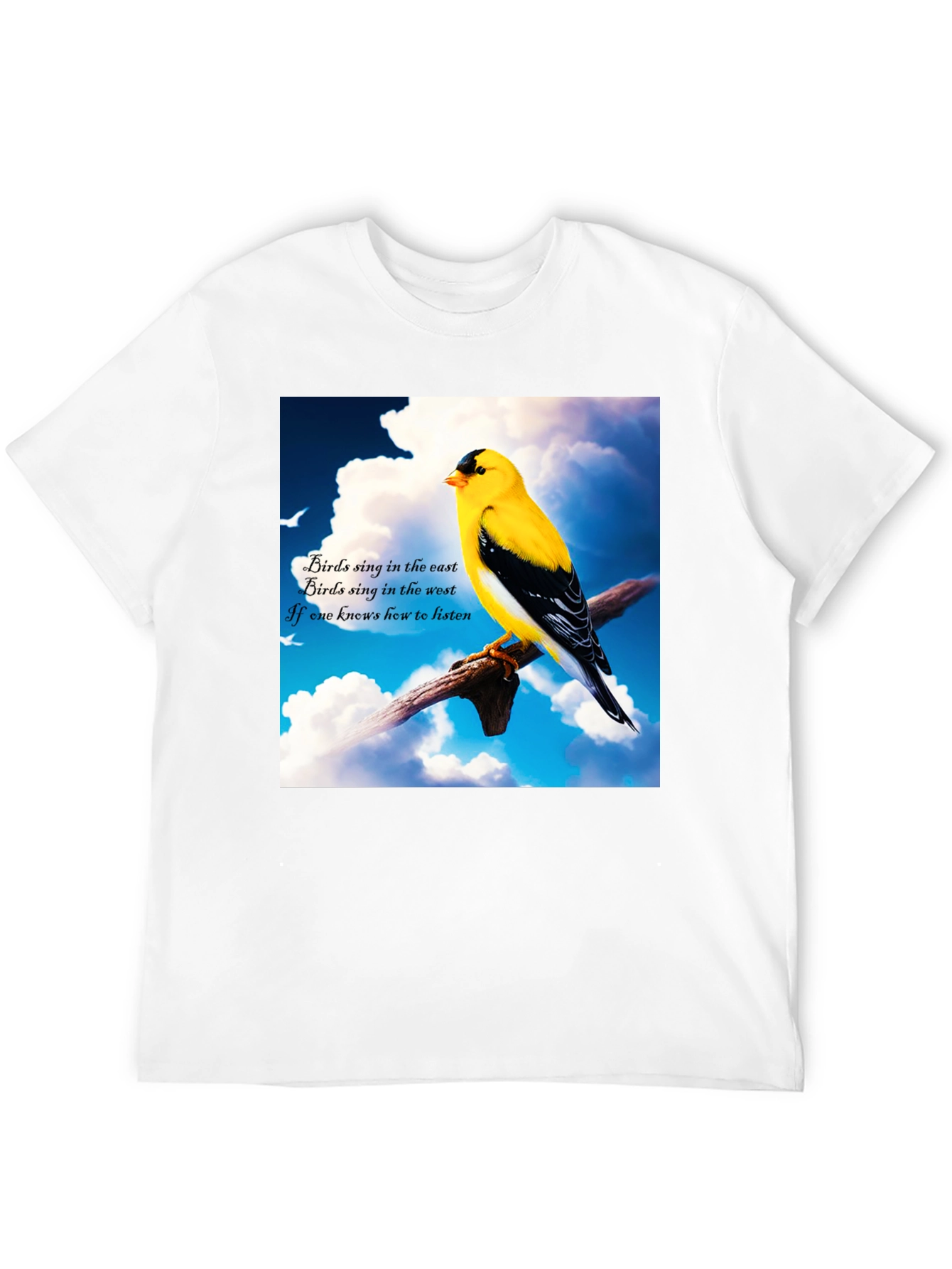 Birds Sing Graphic Tee - Nature Lover's T-Shirt - 12