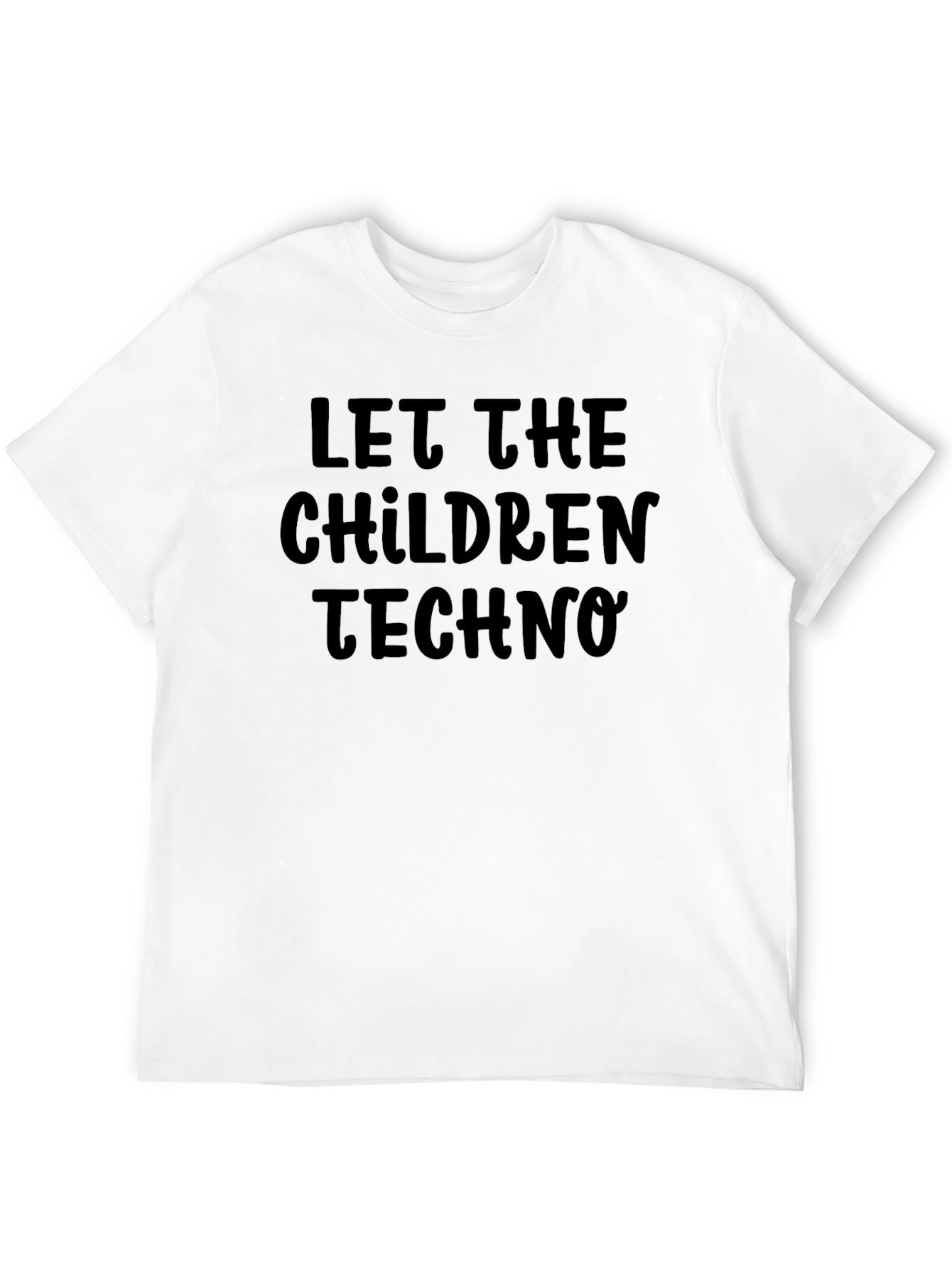 Black Let The Children Techno Black T-Shirt view 12