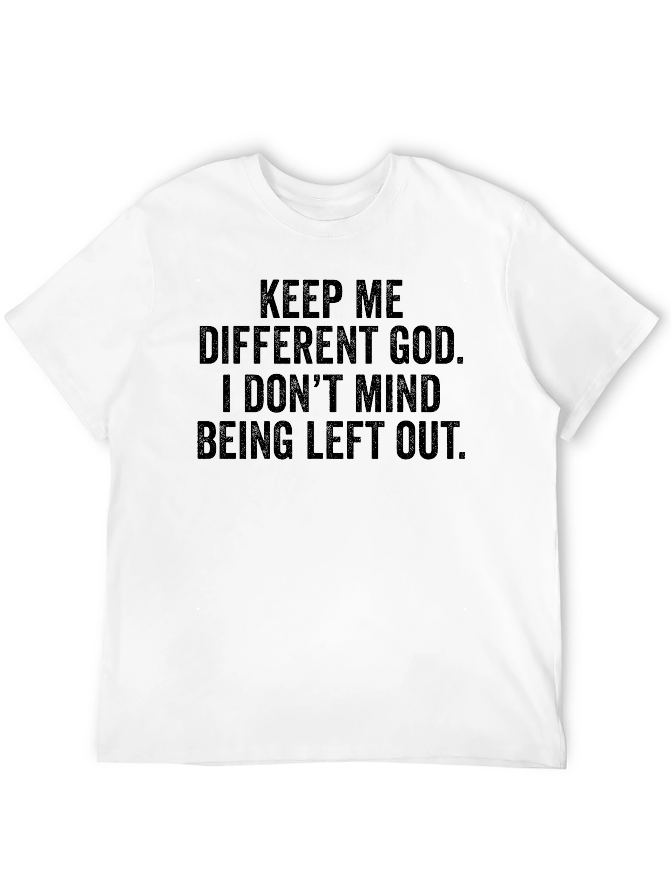 Black Keep Me Different God Black T-Shirt view 12