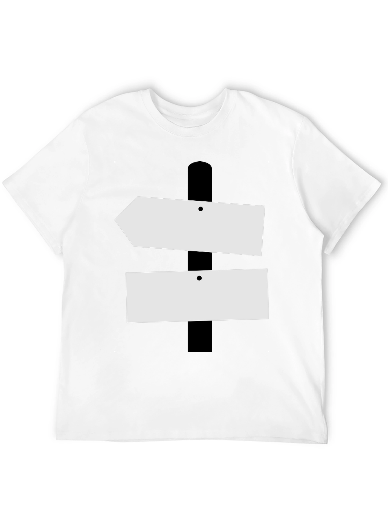 Black Directional Sign T-Shirt - Novelty Graphic Tee view 12