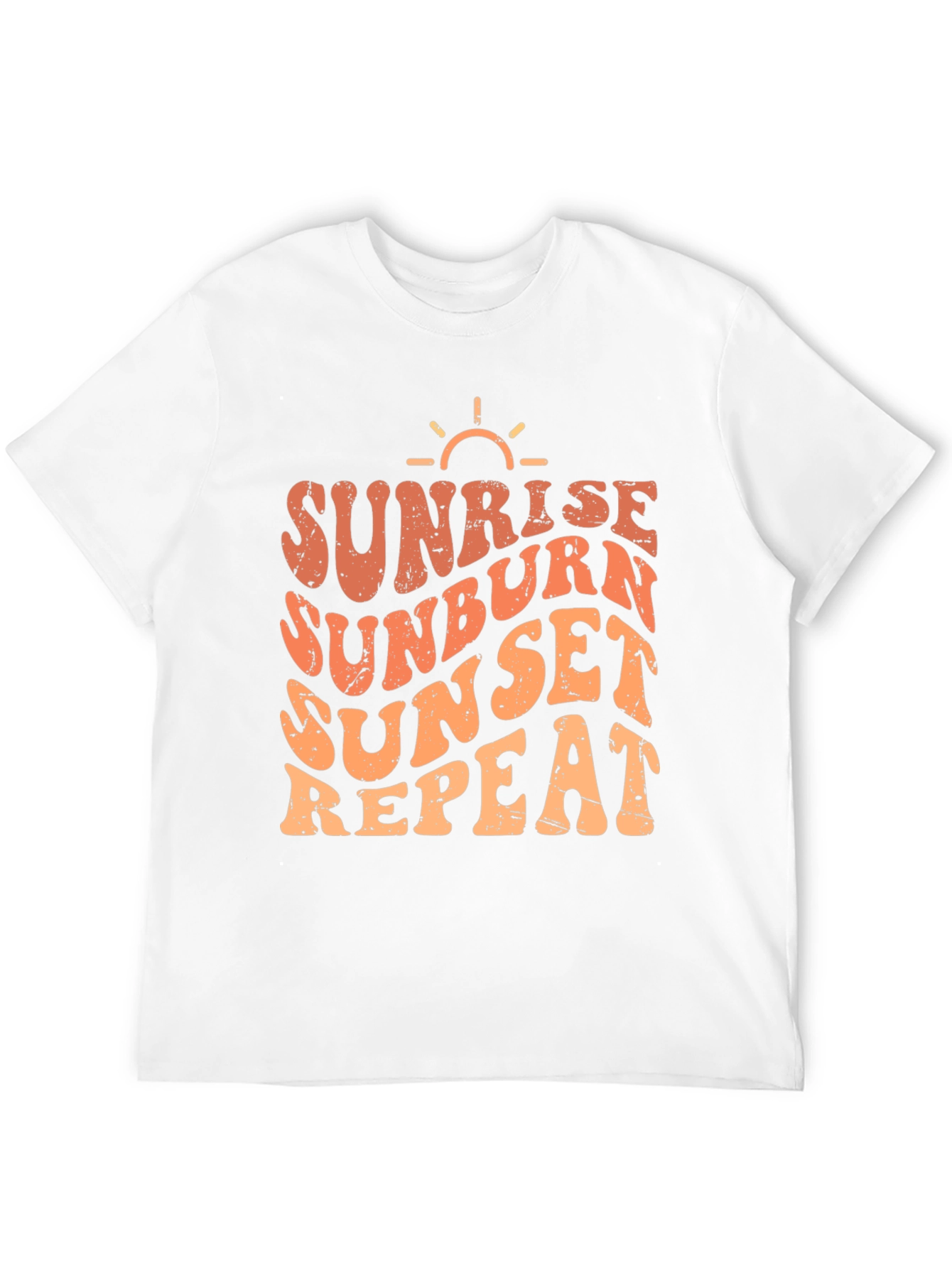 Black Sunrise Sunburn Sunset Repeat T-Shirt view 12