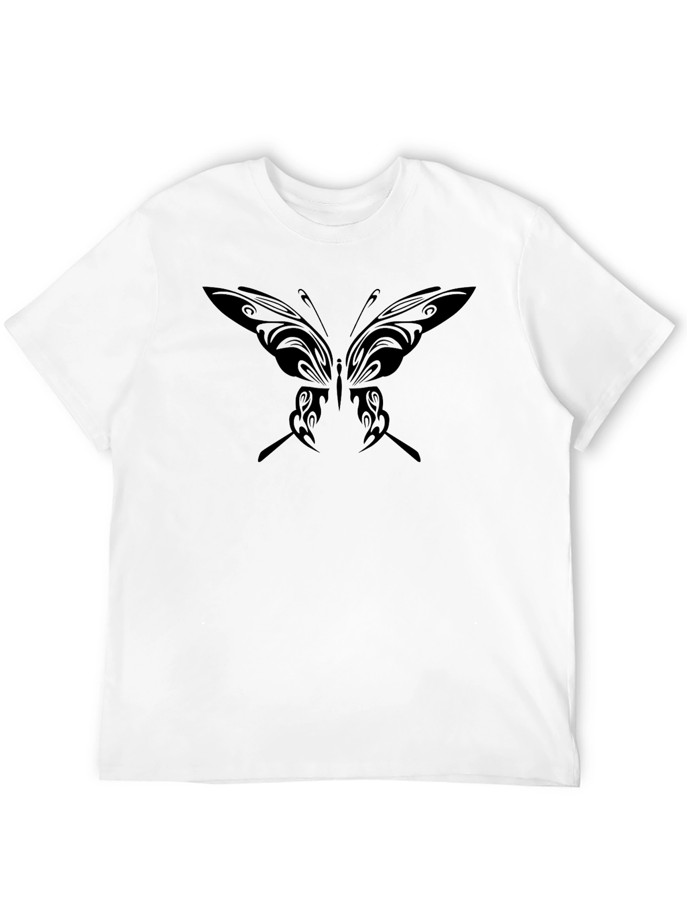 Black Butterfly Graphic Black T-Shirt - Unique Design view 12