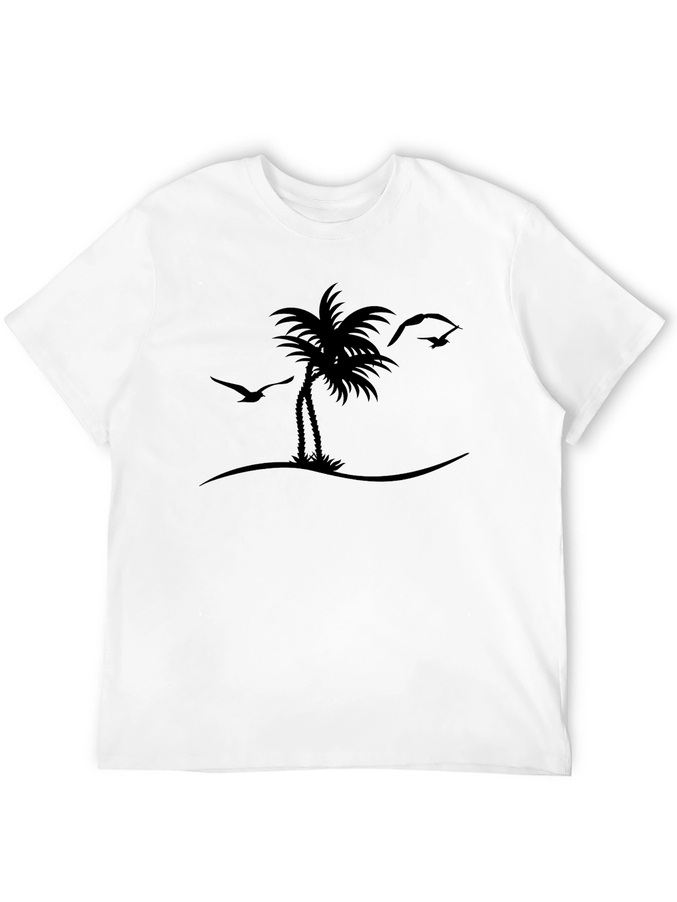 Black Island Life Tee - Black Palm Tree Graphic T-Shirt view 12